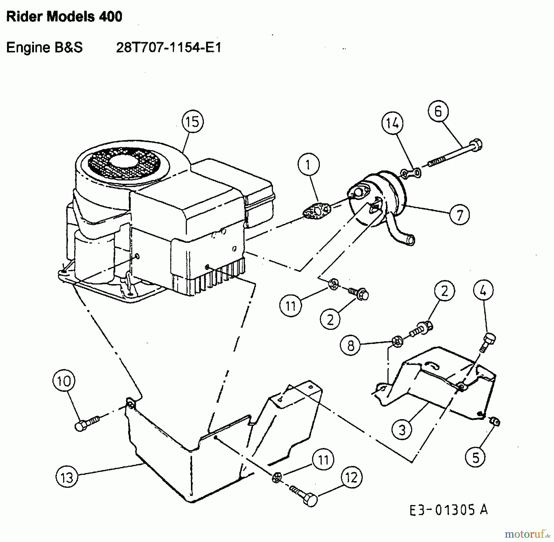  Univert Rasentraktoren UN 115 BD 13BC45GD663  (1998) Motorzubehör