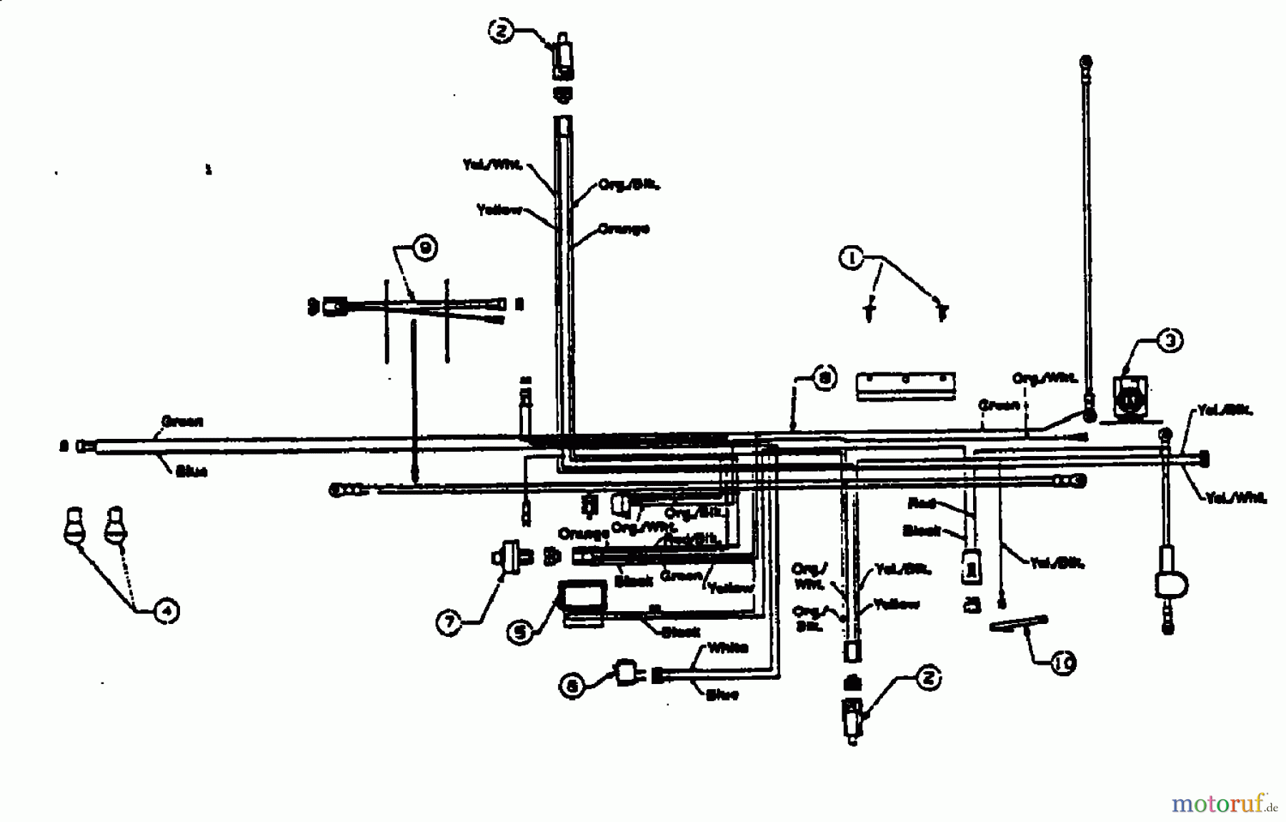  MTD Rasentraktoren H/165 13AO698G678  (1999) Schaltplan Kohler