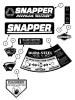 Snapper 215015 - 21" Walk-Behind Mower, 5 HP, Steel Deck, Series 15 Listas de piezas de repuesto y dibujos Decals (Part 1)