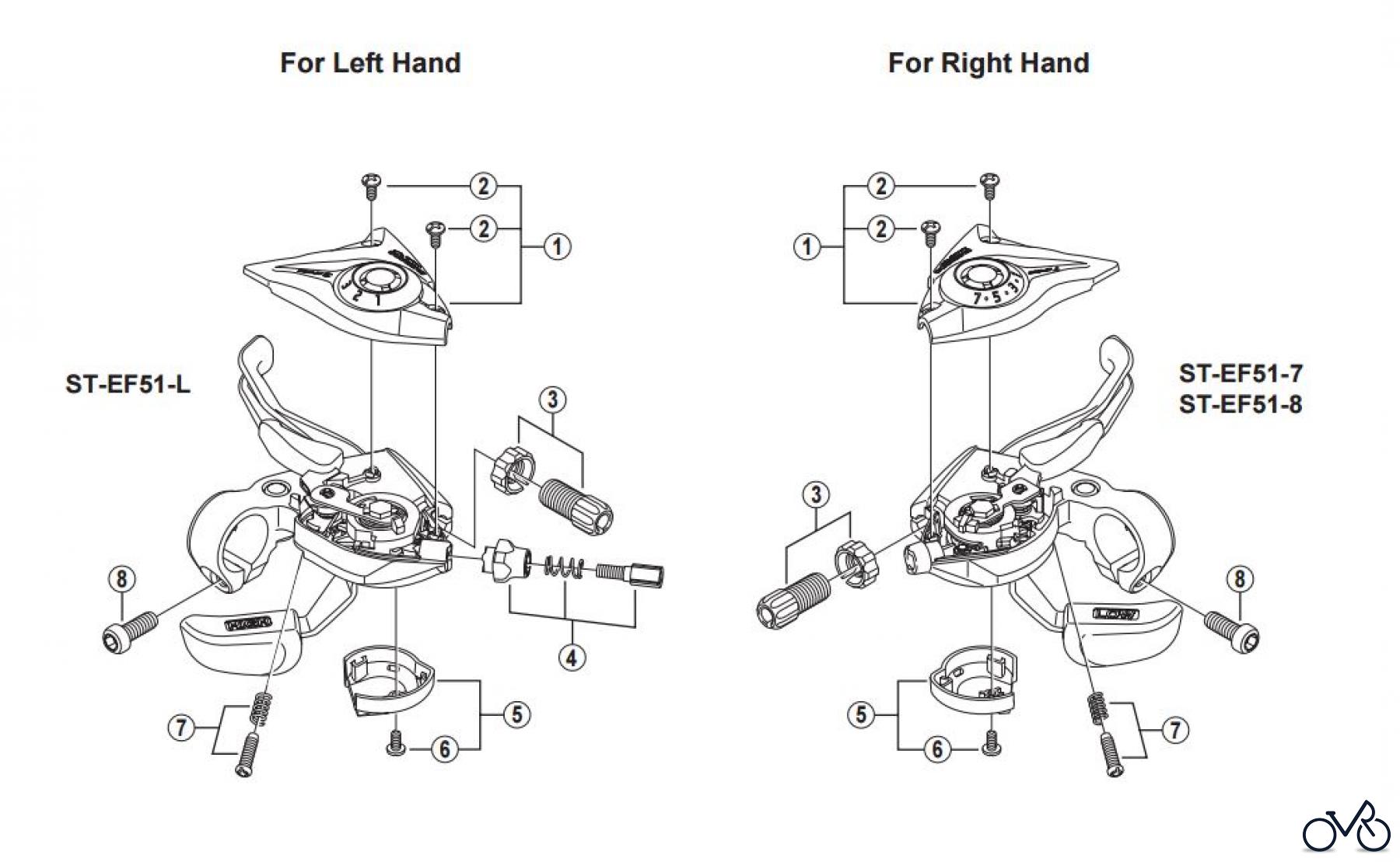 Shimano ST Rapidfire- Schaltbremshebel ST-EF51-2A-3030