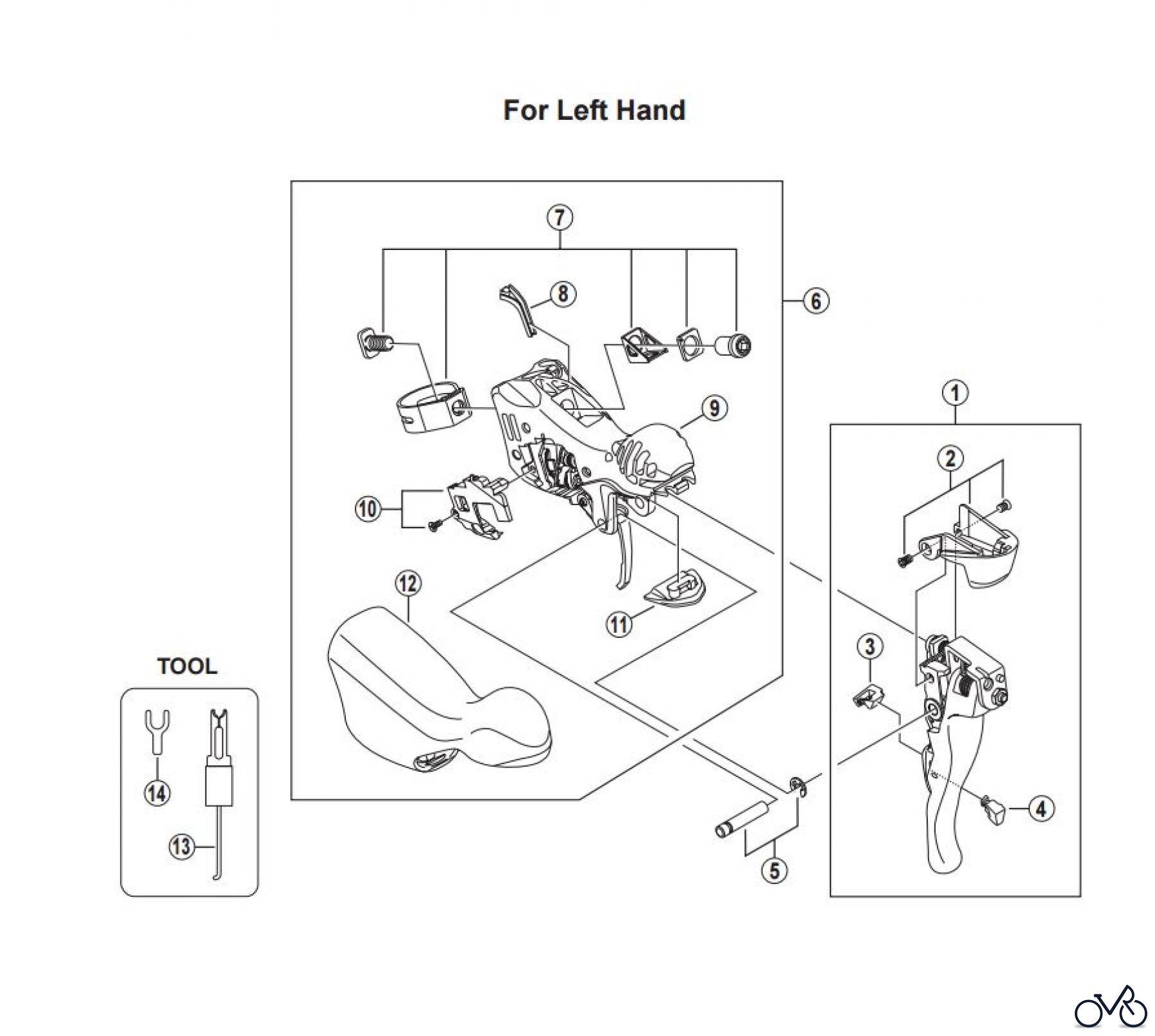  Shimano ST Rapidfire- Schaltbremshebel ST-5703-3029 SHIMANO 105 Dual Control Lever (For Triple Gear)