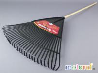 Garten Laubrechen PVC 30Z,m.Holzstiel