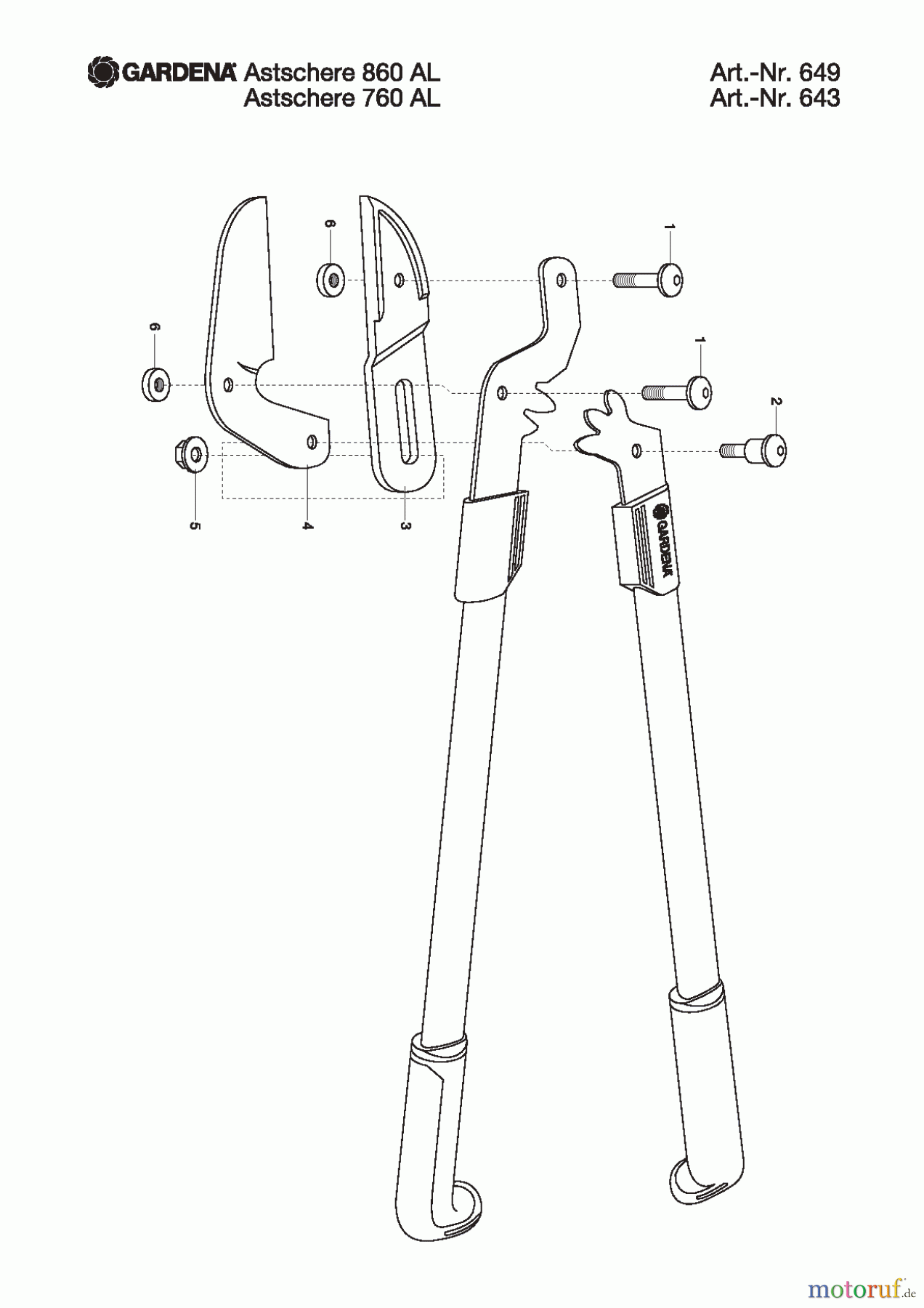  Gardena Gartenschere Astschere 840 B