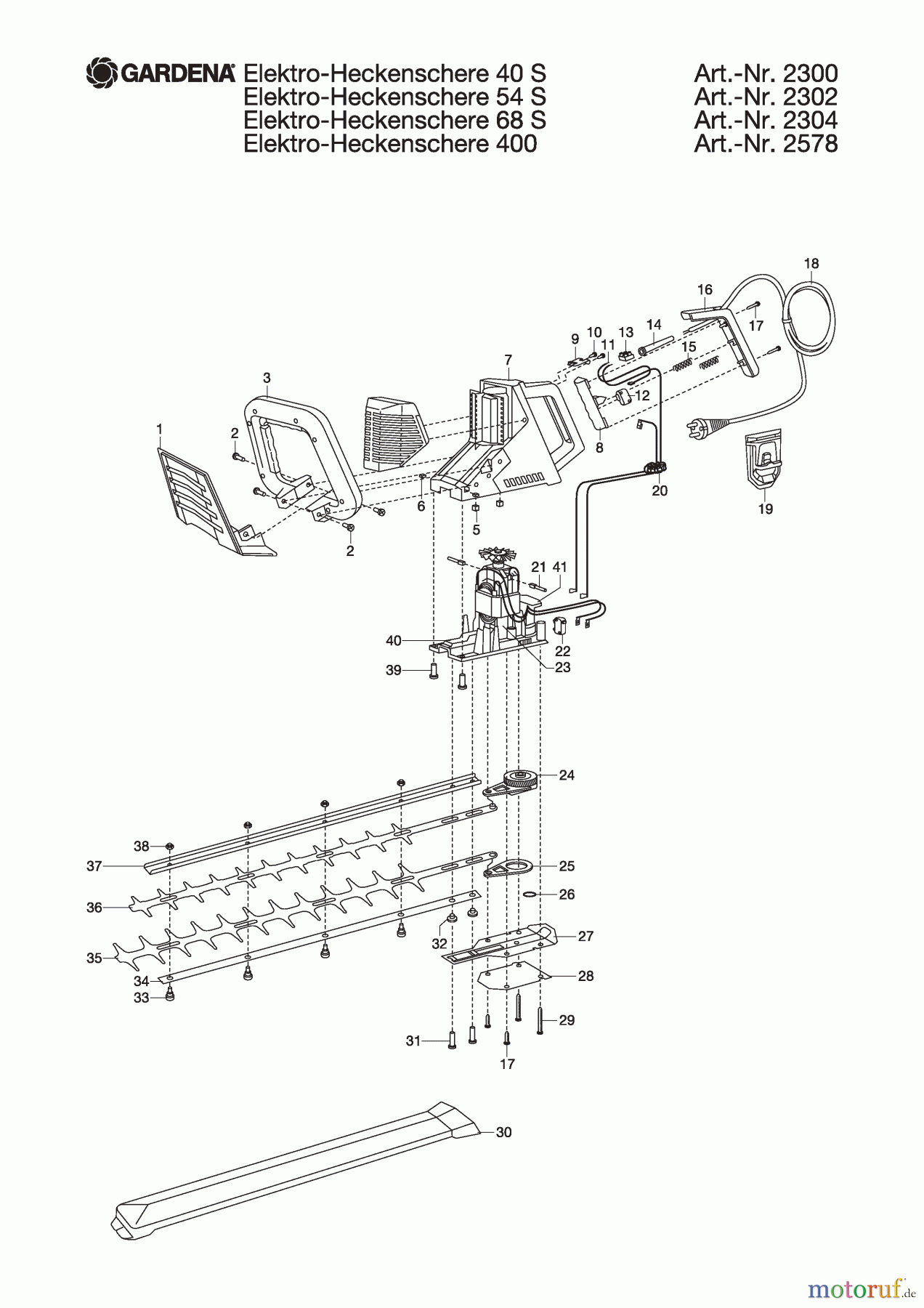  Gardena Heckenscheren Elektro-Heckenschere 64S