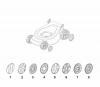 Global Garden Products GGP Benzin Ohne Antrieb 2017 T 484 Listas de piezas de repuesto y dibujos Wheels and Hub Caps
