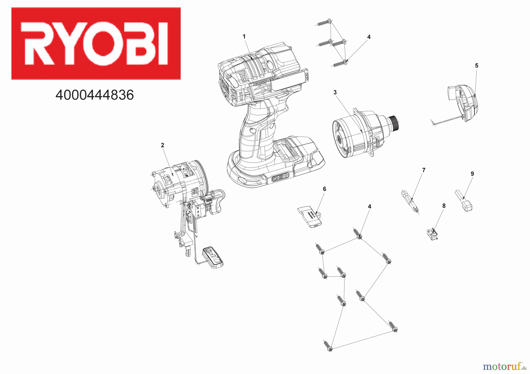  Ryobi (Schlag-)Bohrschrauber Akkuschrauber R18IDBL-0 8 V Brushless Akku-Schlagschrauber DeckDrive™ Seite 1