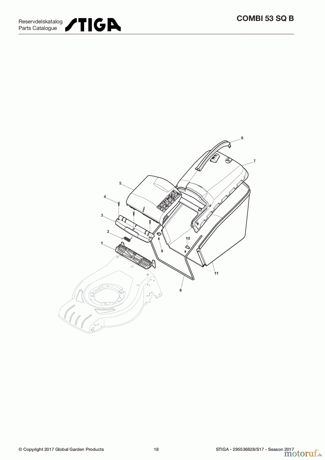  Stiga Rasenmäher Baujahr 2017 Benzin Mit Antrieb 2017 COMBI 53 SQ B 295536828/S17 - Season 2017 Grass-Catcher