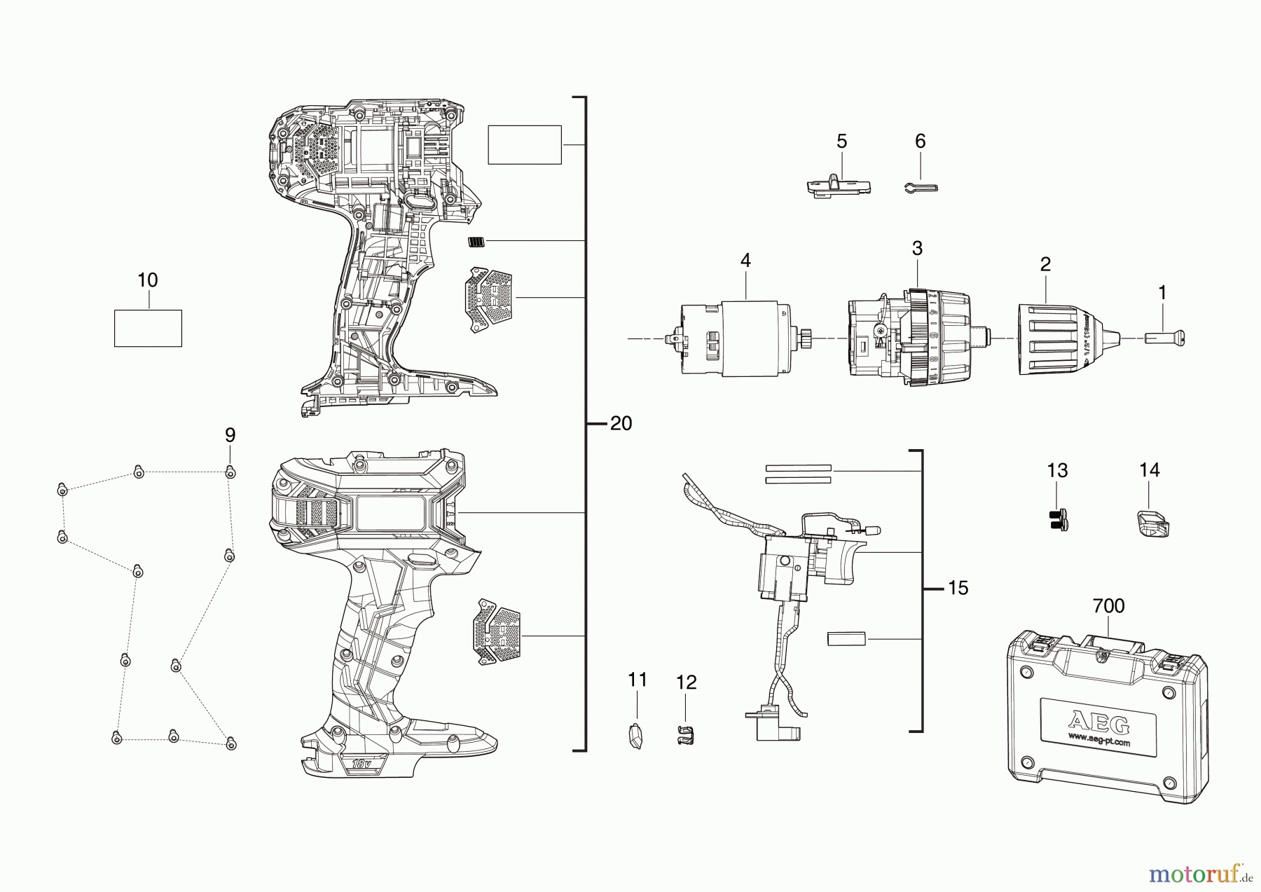  AEG Powertools Bohren und Schrauben Akku Geräte 18 VOLT BSB 18G3 Akku-Schlagbohrschrauber Seite 1