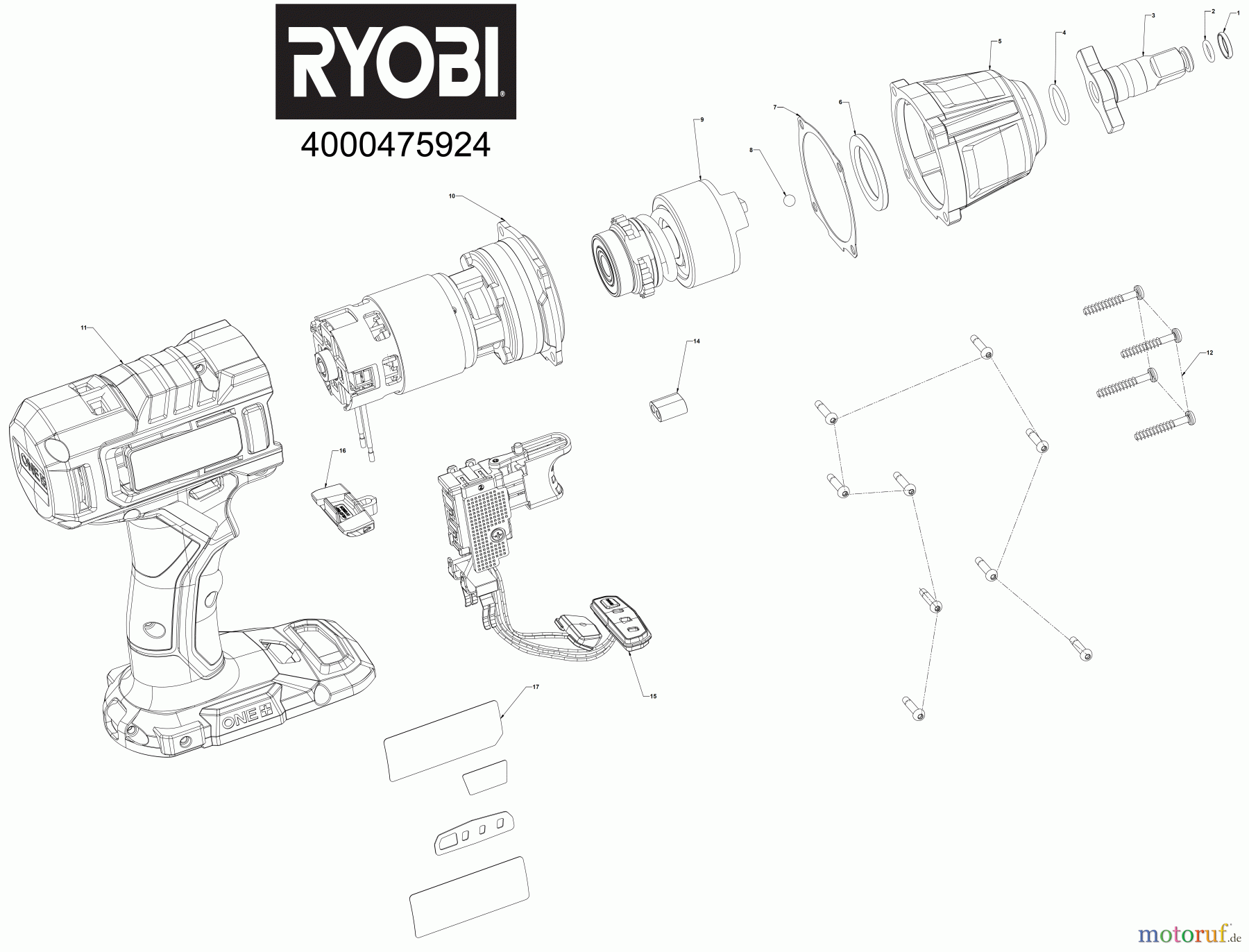  Ryobi (Schlag-)Bohrschrauber Bohrschrauber mit Schlagbohrfunktion RIW18 Akku Schlagschrauber Seite 1