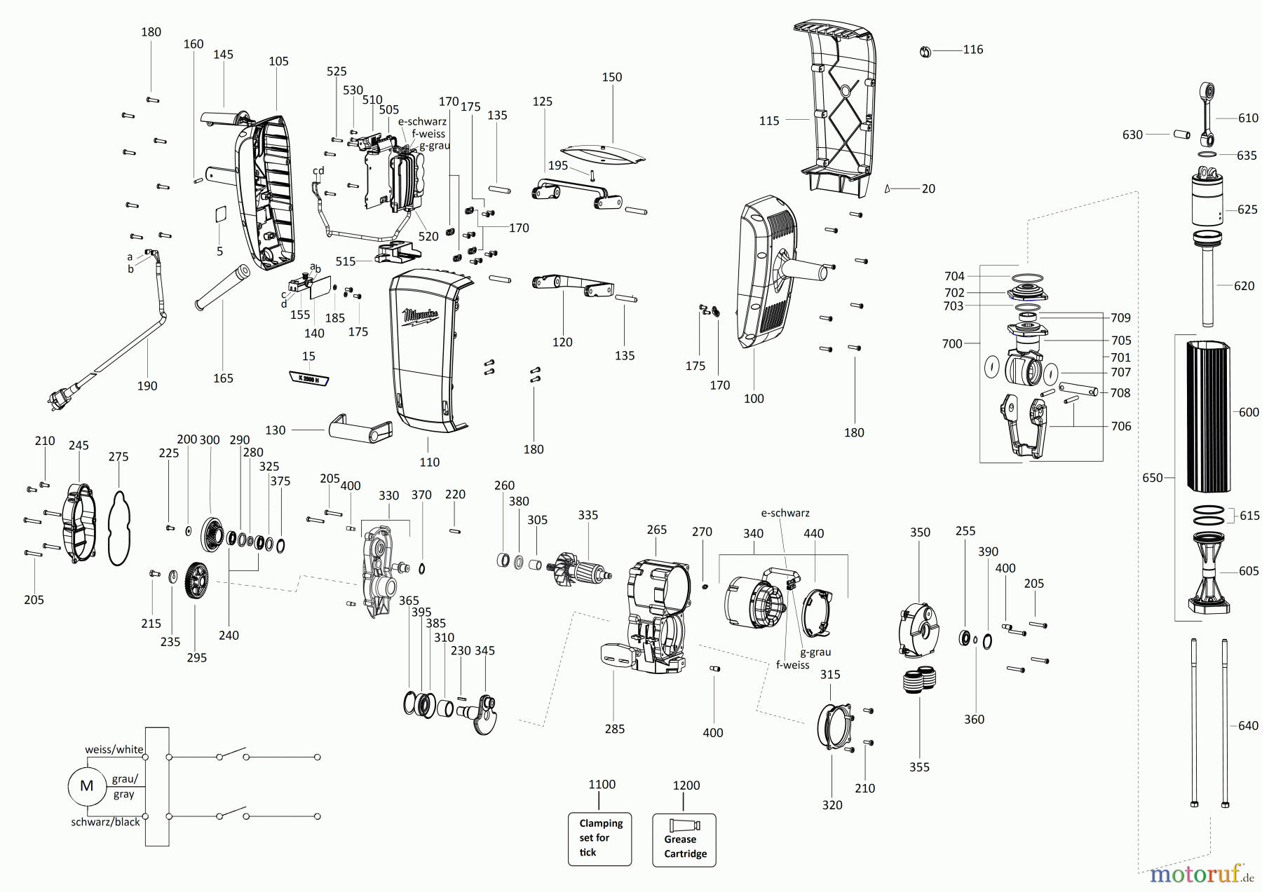  Milwaukee Kabelgeführte Geräte MEISSELHAMMER K 2628 H Abbruchhammer Seite 1