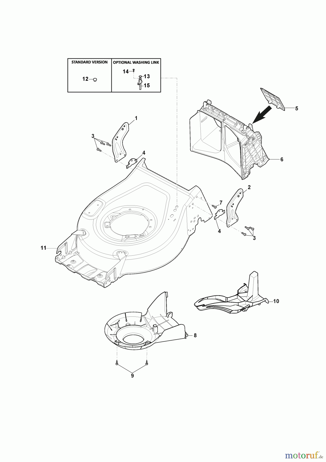  Alpina (von Stiga) Rasenmäher Benzinrasenmäher AL5 46 SAEQ (2022) Gehäuse