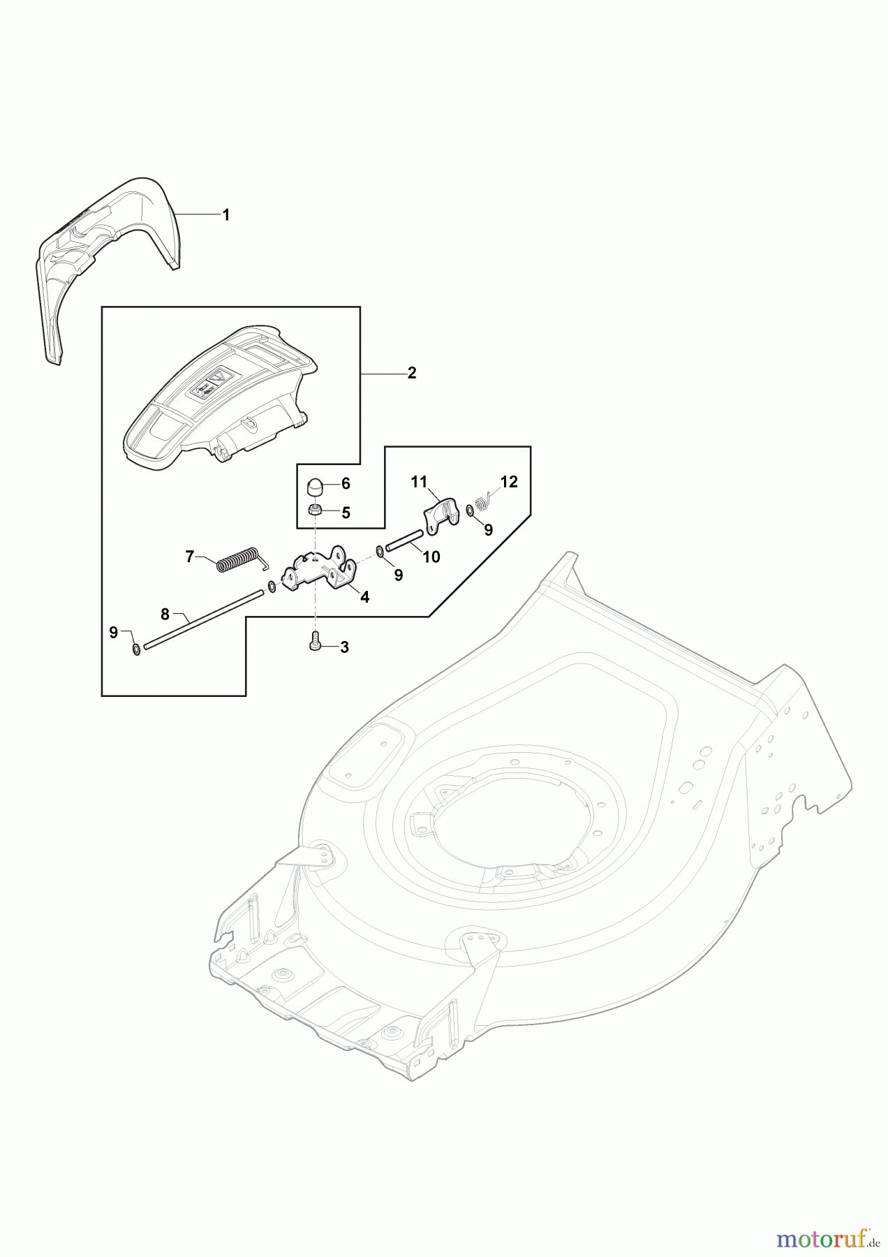  Alpina (von Stiga) Rasenmäher Benzinrasenmäher AL5 46 SAEQ (2022) Auswurfschutz