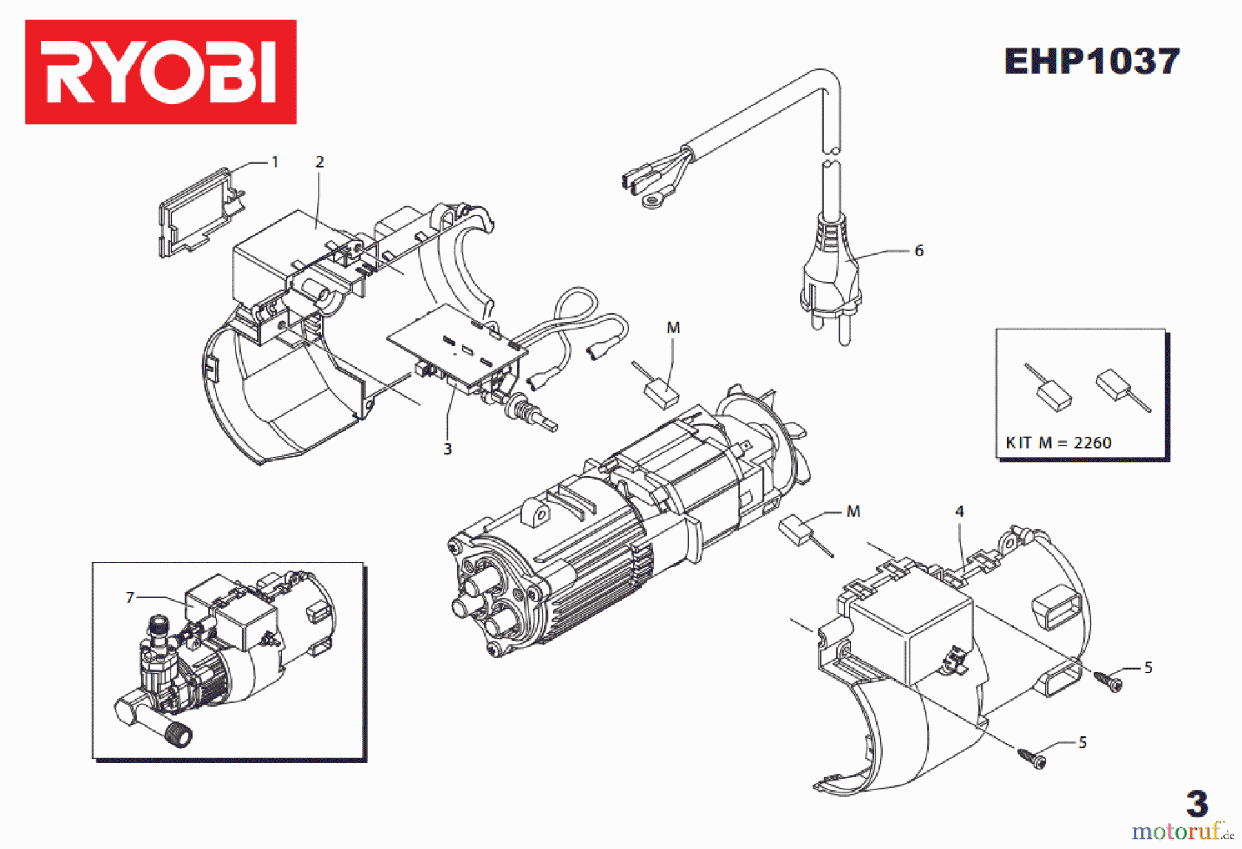  Ryobi Hochdruckreiniger EHP1037 Seite 3
