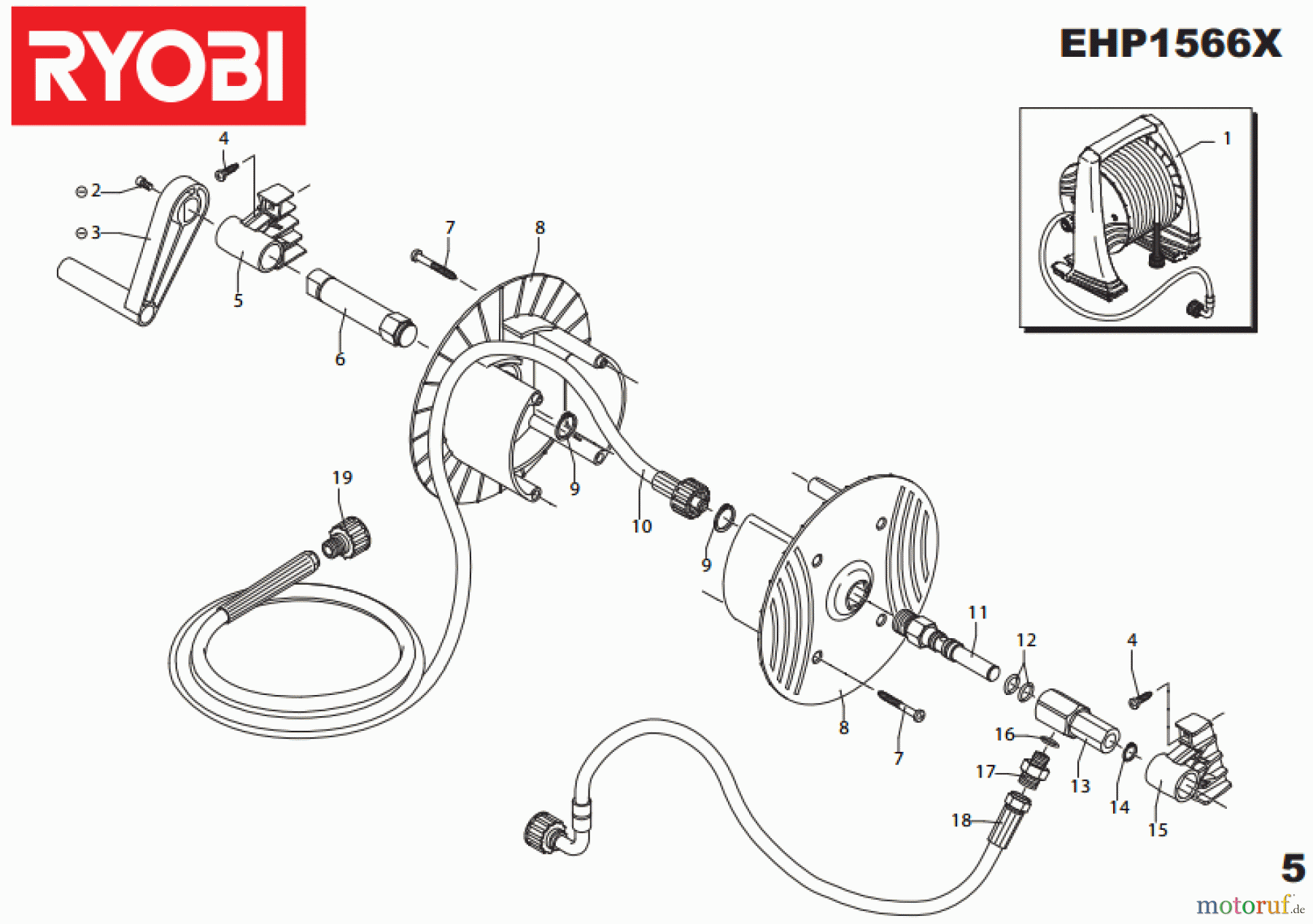  Ryobi Hochdruckreiniger EHP1566X Seite5
