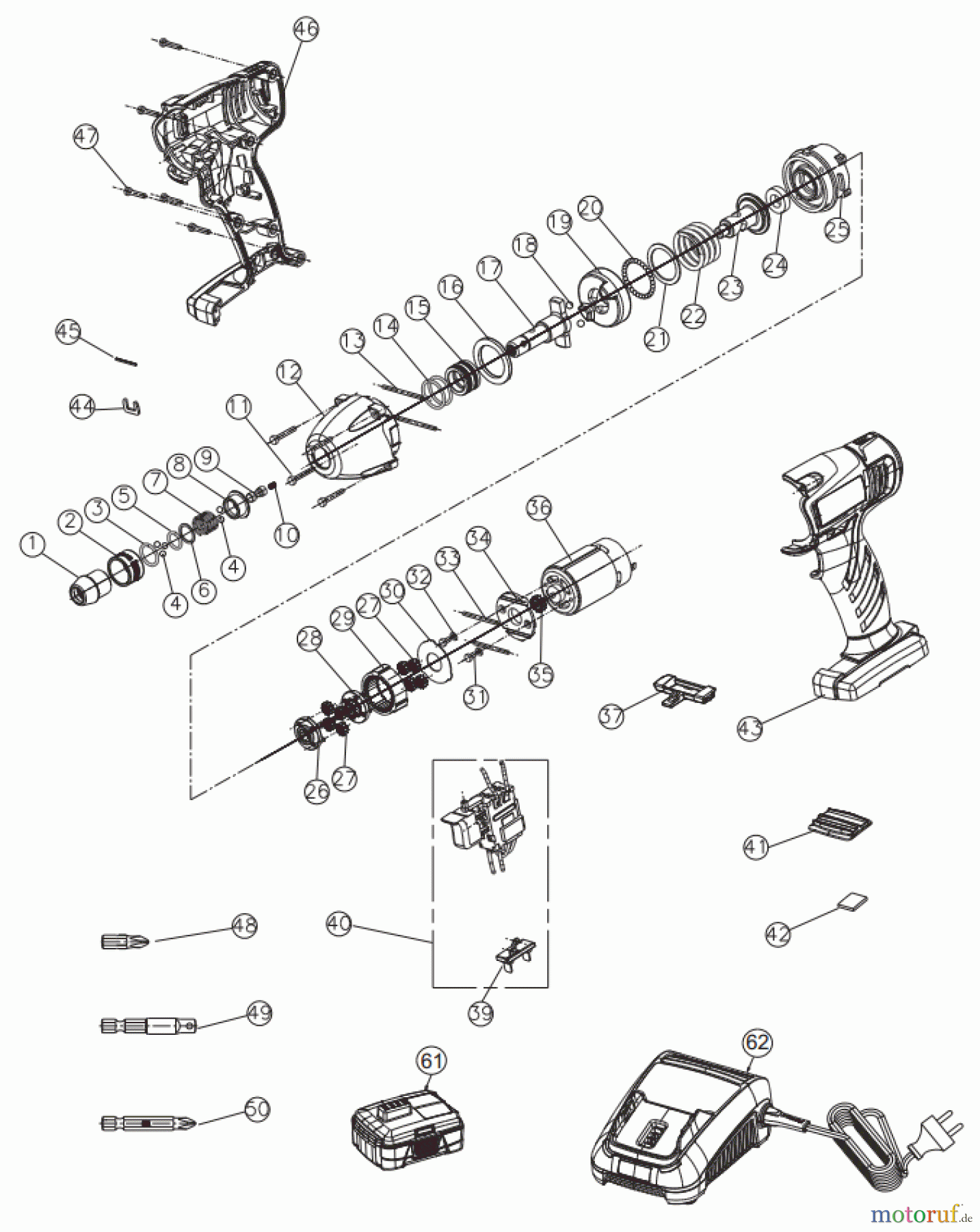  Ryobi (Schlag-)Bohrschrauber Schlagschrauber BID1201 Seite 1