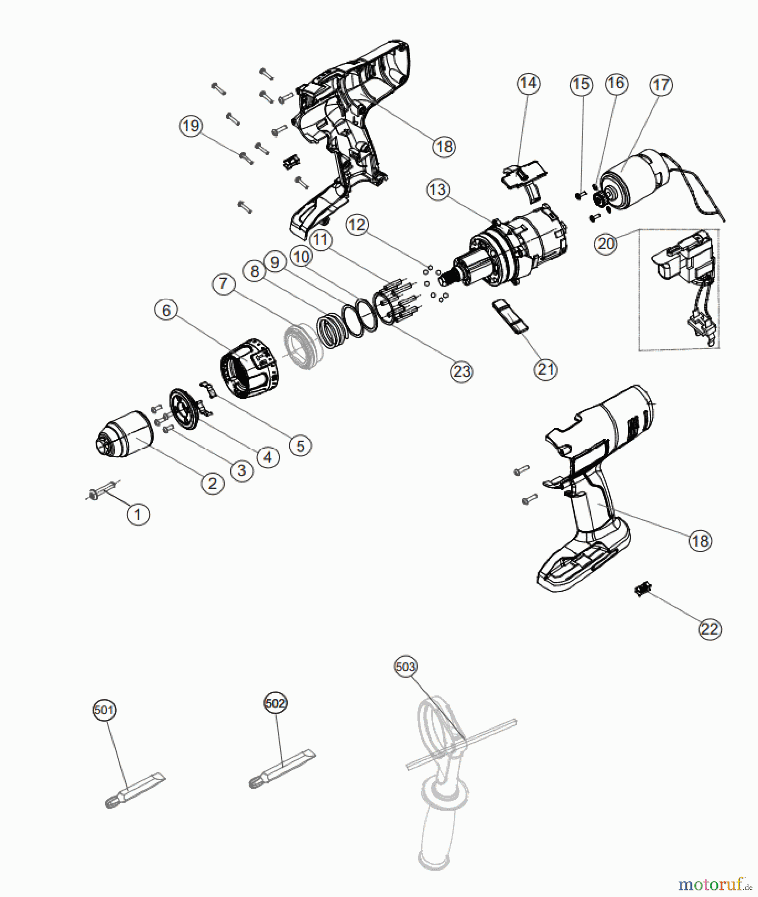  Ryobi (Schlag-)Bohrschrauber Bohrschrauber mit Schlagbohrfunktion CDI1803MHG Seite 1