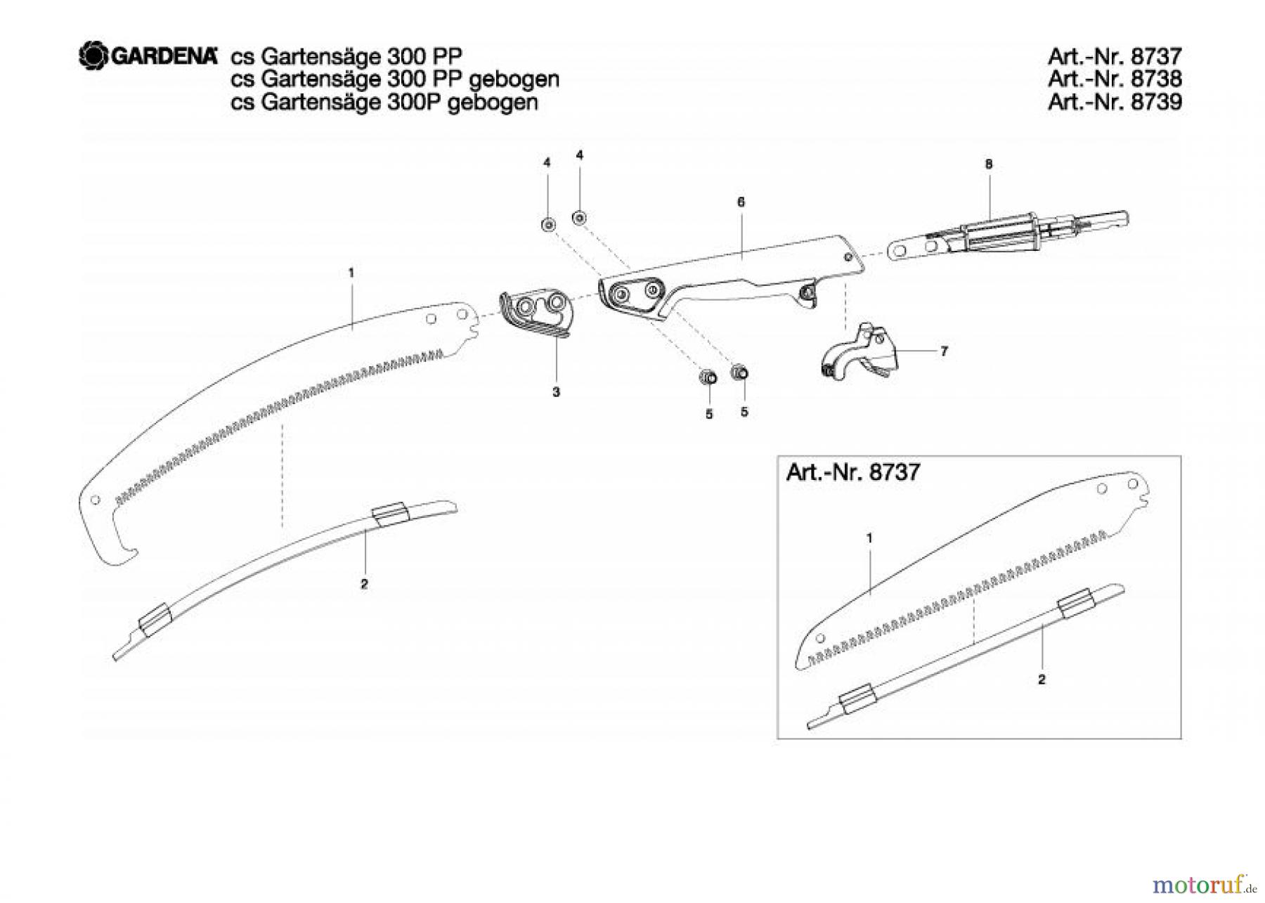  Gardena Handsägen cs Gartensäge 300 PP