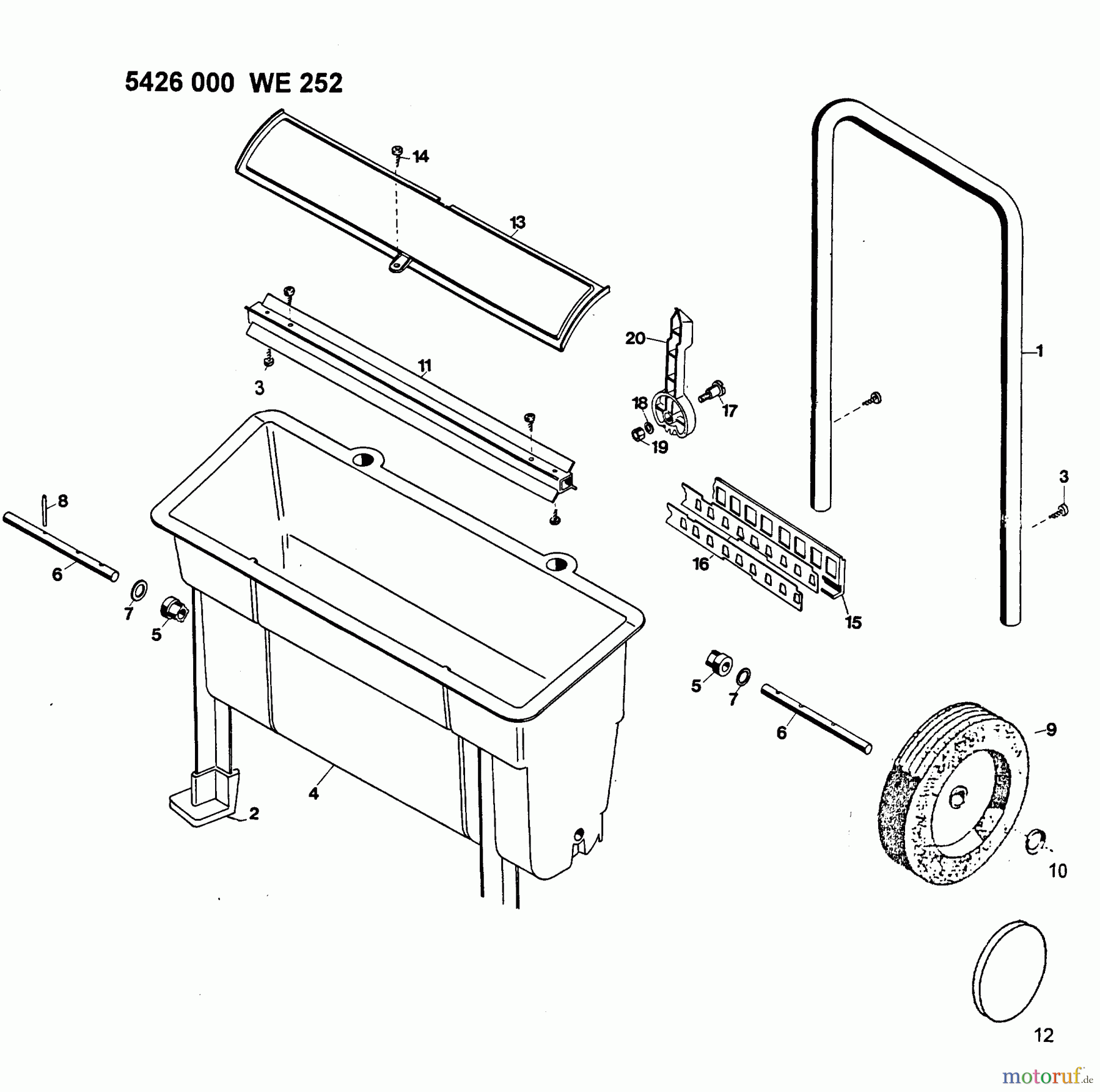  Wolf-Garten Streuer WE 252 5426000  (1996) Grundgerät