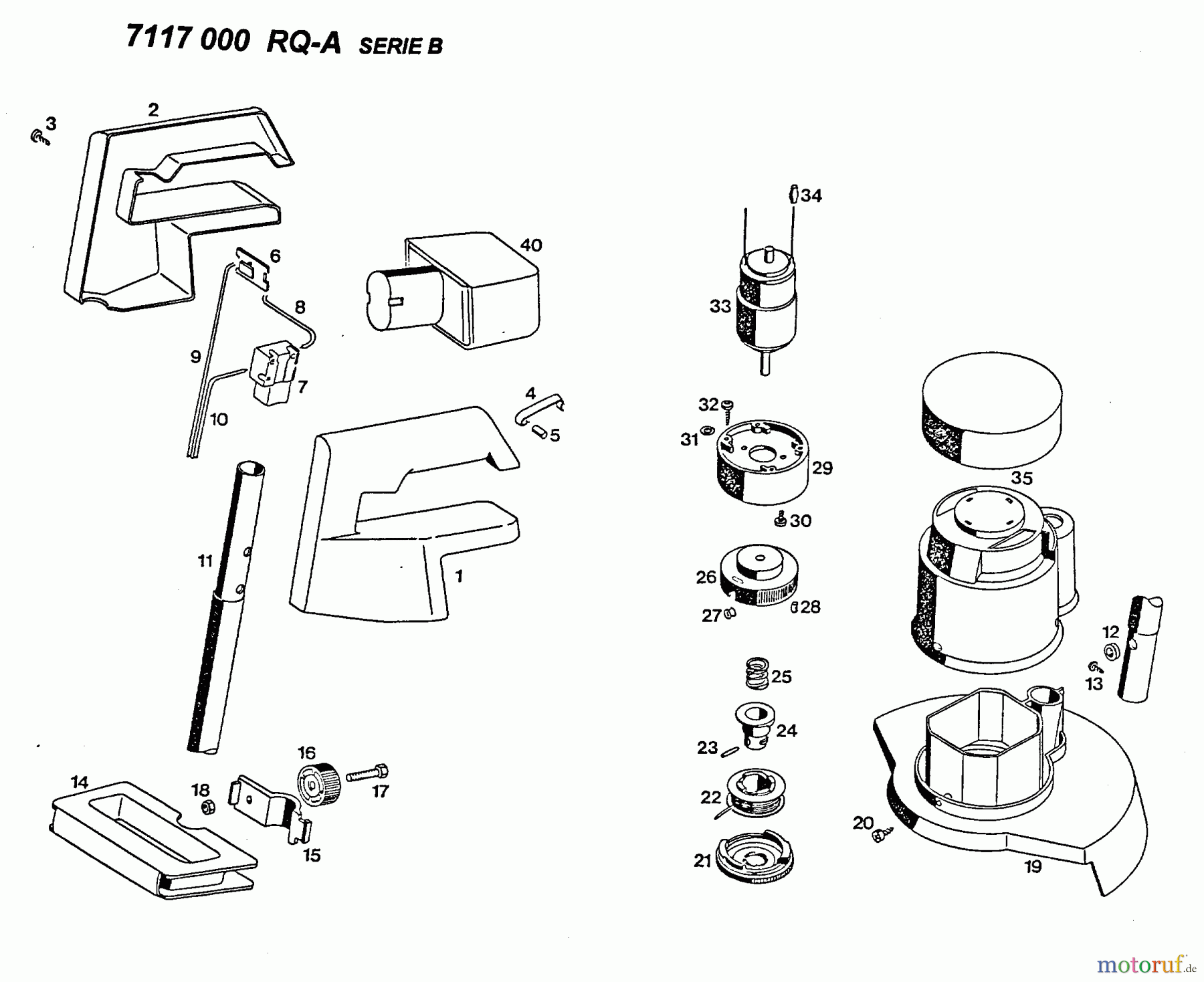  Wolf-Garten Elektrotrimmer RQ-A 7117000  (1996) Grundgerät