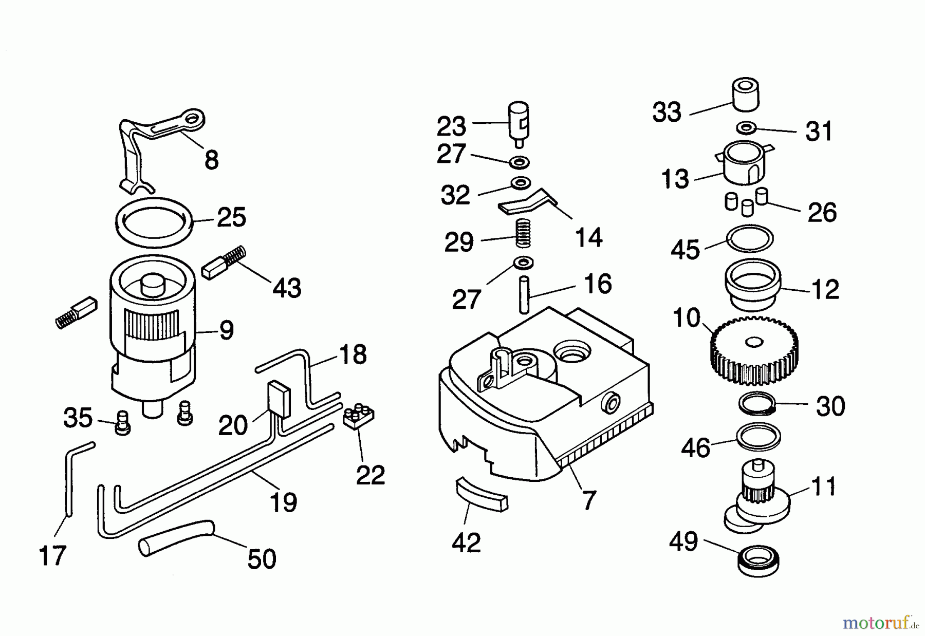  Wolf-Garten Elektroheckenscheren HS 35 E 7489000  (1996) Elektromotor, Getriebe