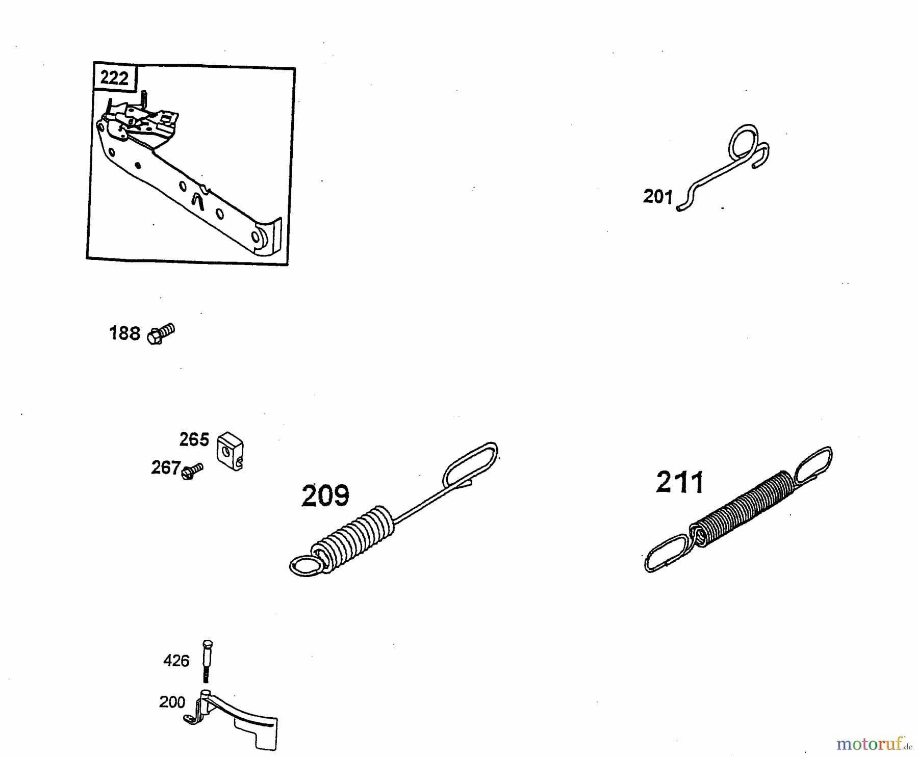  Wolf-Garten Benzinmotoren Briggs&Stratton Sprint 40 Fixspeed 2079070  (2004) Regelung