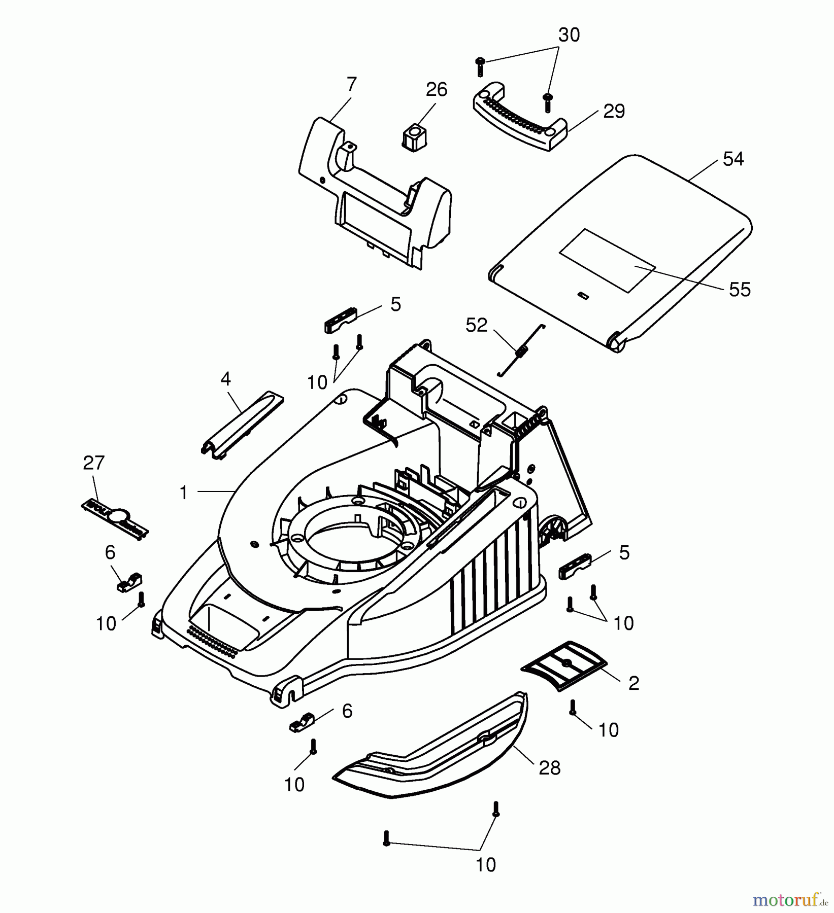 Wolf-Garten Motormäher 2.40 BS 4001004 Serie B (2004) Mähwerksgehäuse