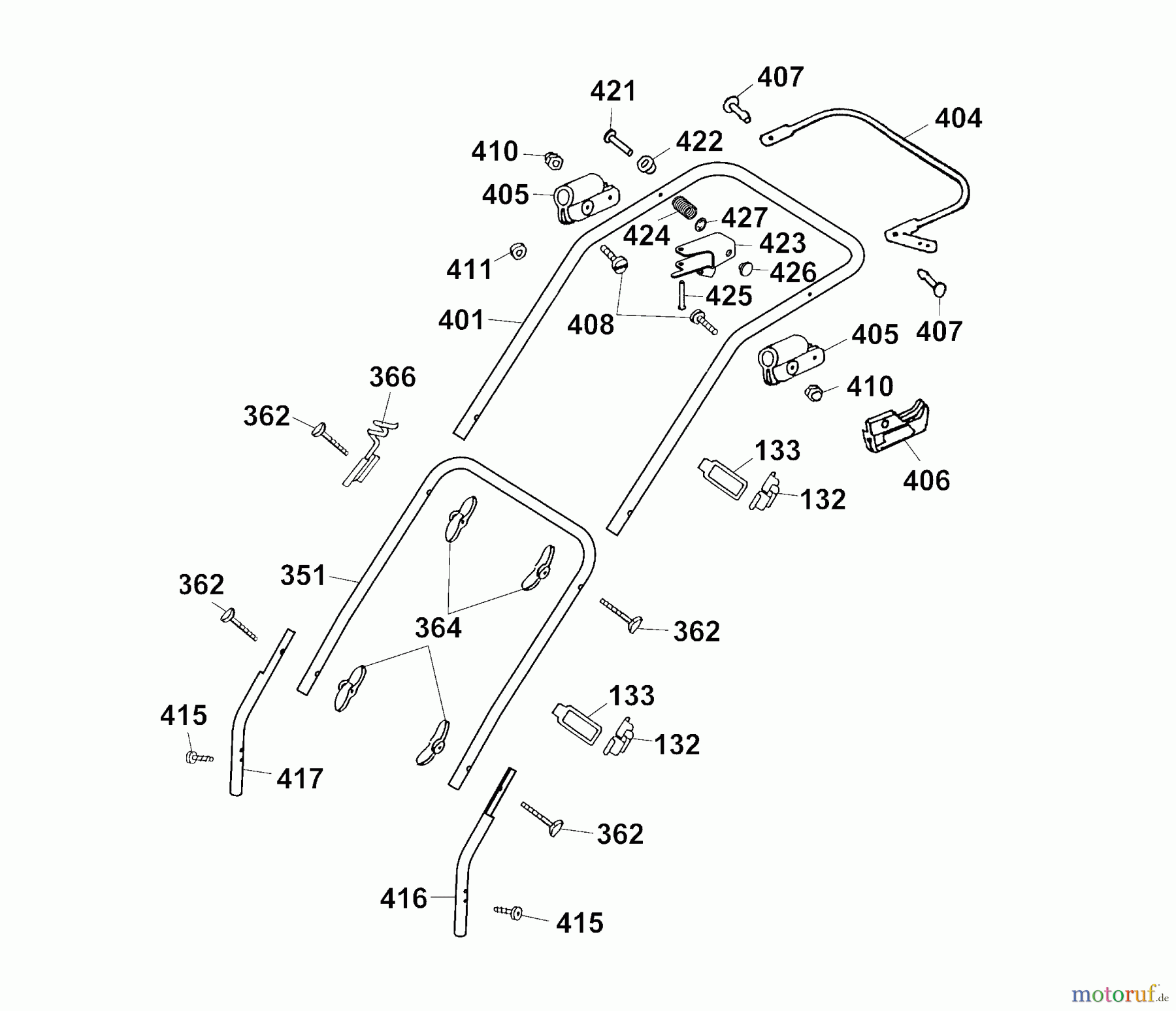 Wolf-Garten Motormäher 2.46 TM 4604004 Serie A  (2003) Holm