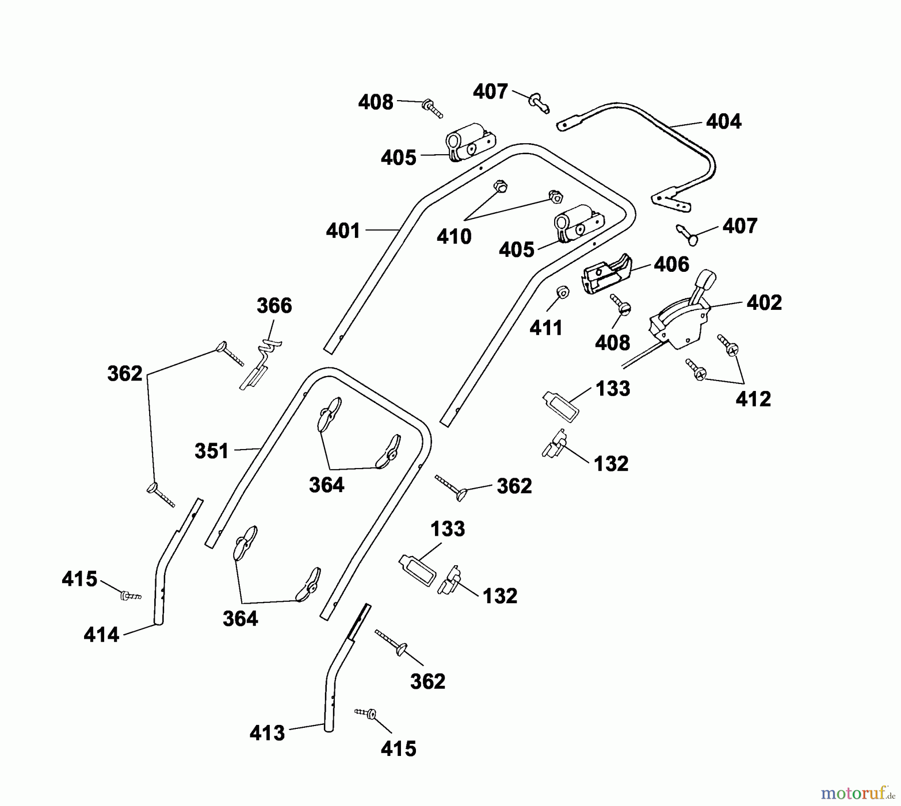 Wolf-Garten Motormäher 2.40 BS 4001004 Serie A (2003) Holm