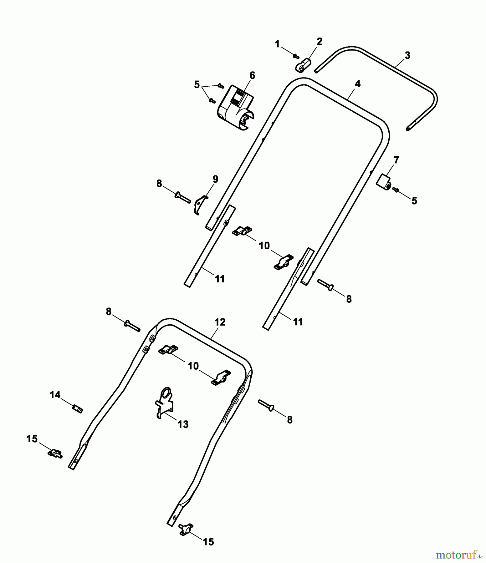  Wolf-Garten Elektrovertikutierer UV 29 EVD 3618005 Serie A  (2006) Holm