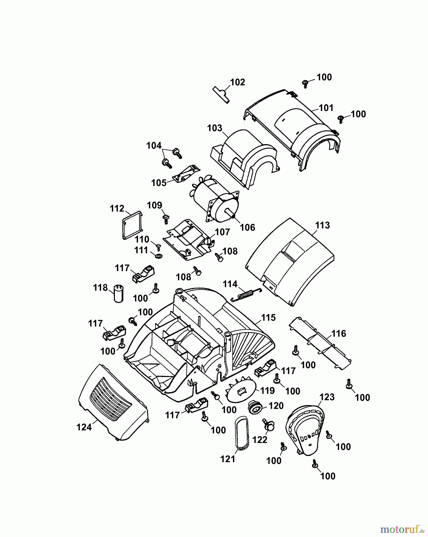  Wolf-Garten Elektrovertikutierer UV 32 EV 3632007 Serie D  (2007) Elektromotor, Keilriemen