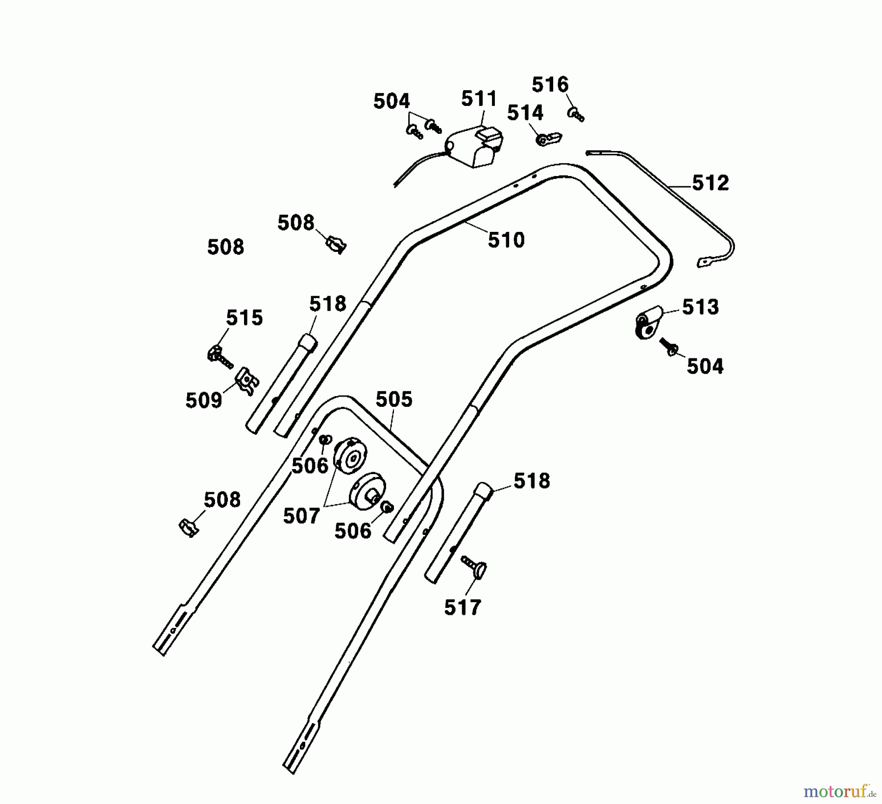  Wolf-Garten Elektromäher Premio 40 EKF 4026003 Serie A, B  (2002) Holm