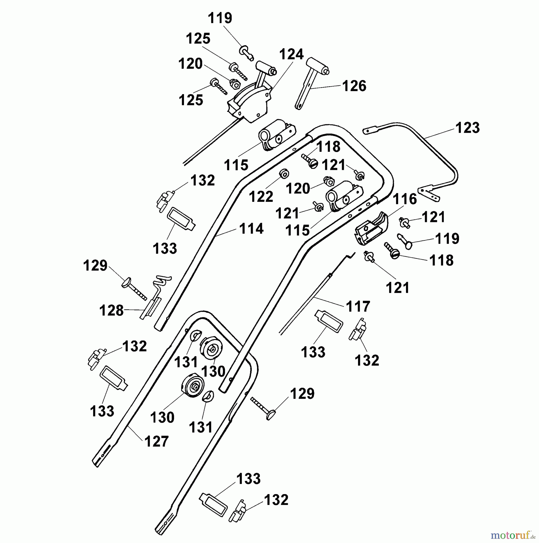  Wolf-Garten Motormäher Concept 43 B 4342000 Serie A  (2000) Holm