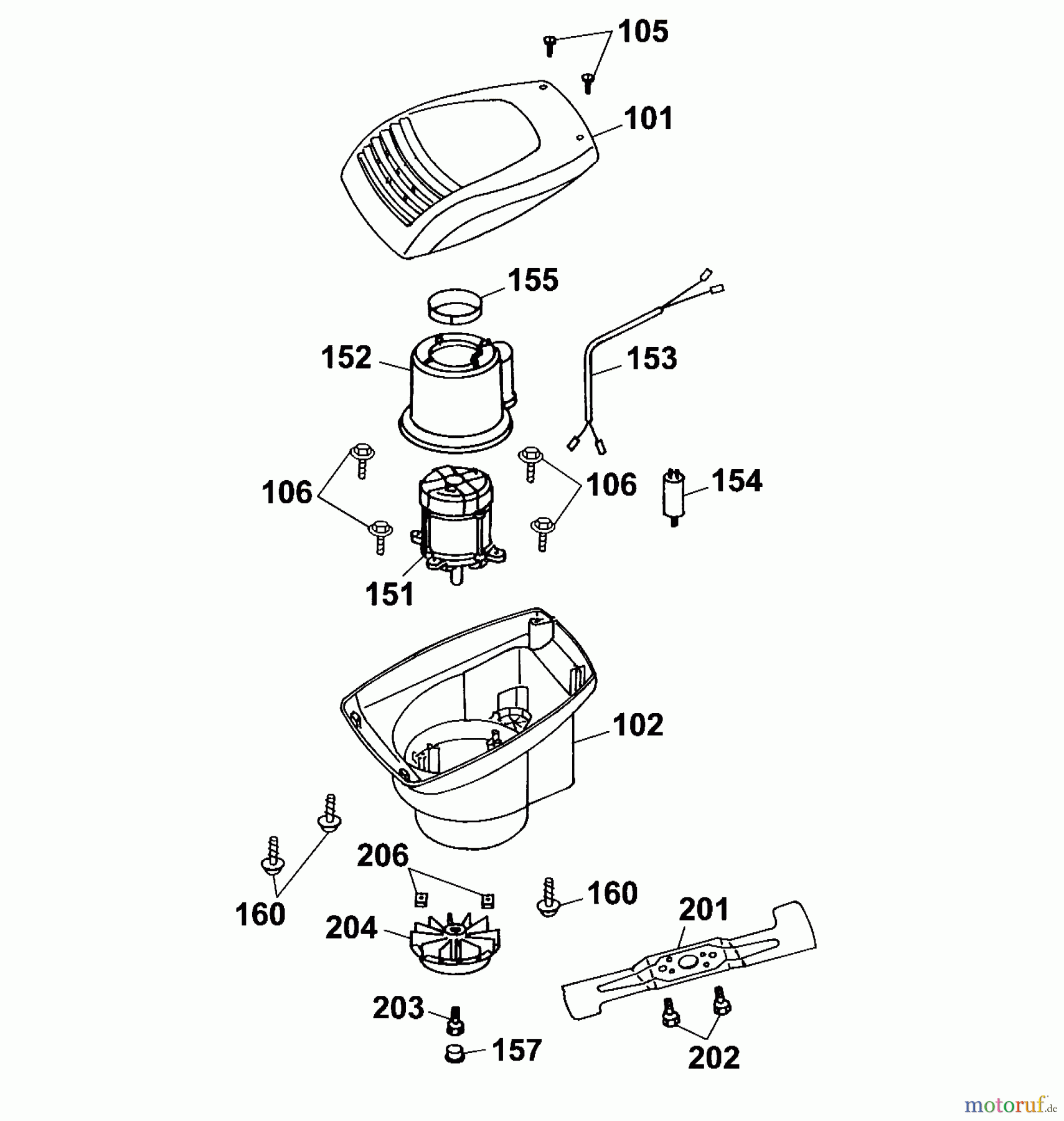  Wolf-Garten Elektromäher Esprit 46 E 4620000 Serie A  (2001) Elektromotor, Messer