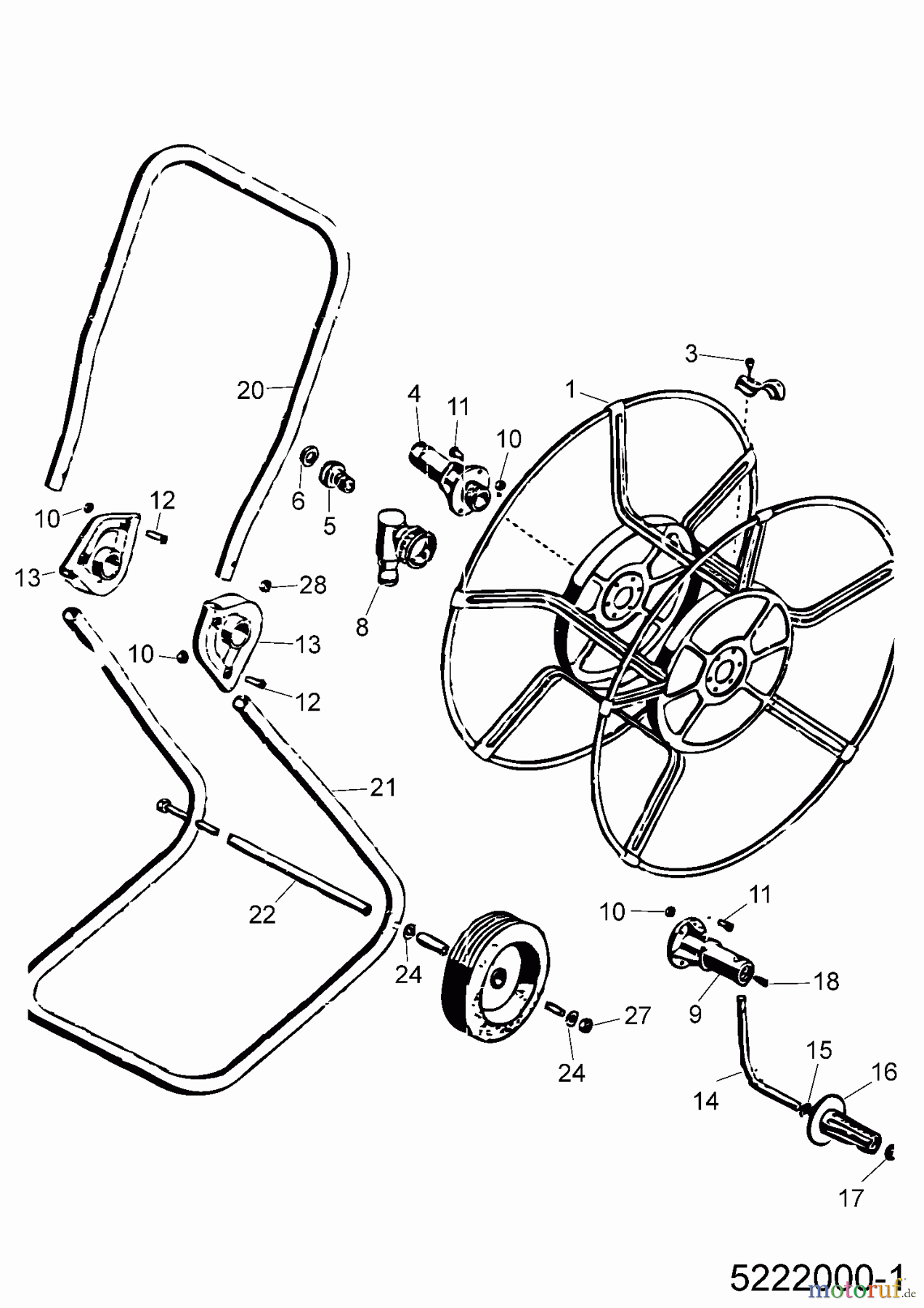  Wolf-Garten Schlauchwagen WS 50 Z 5222000  (1989) Grundgerät