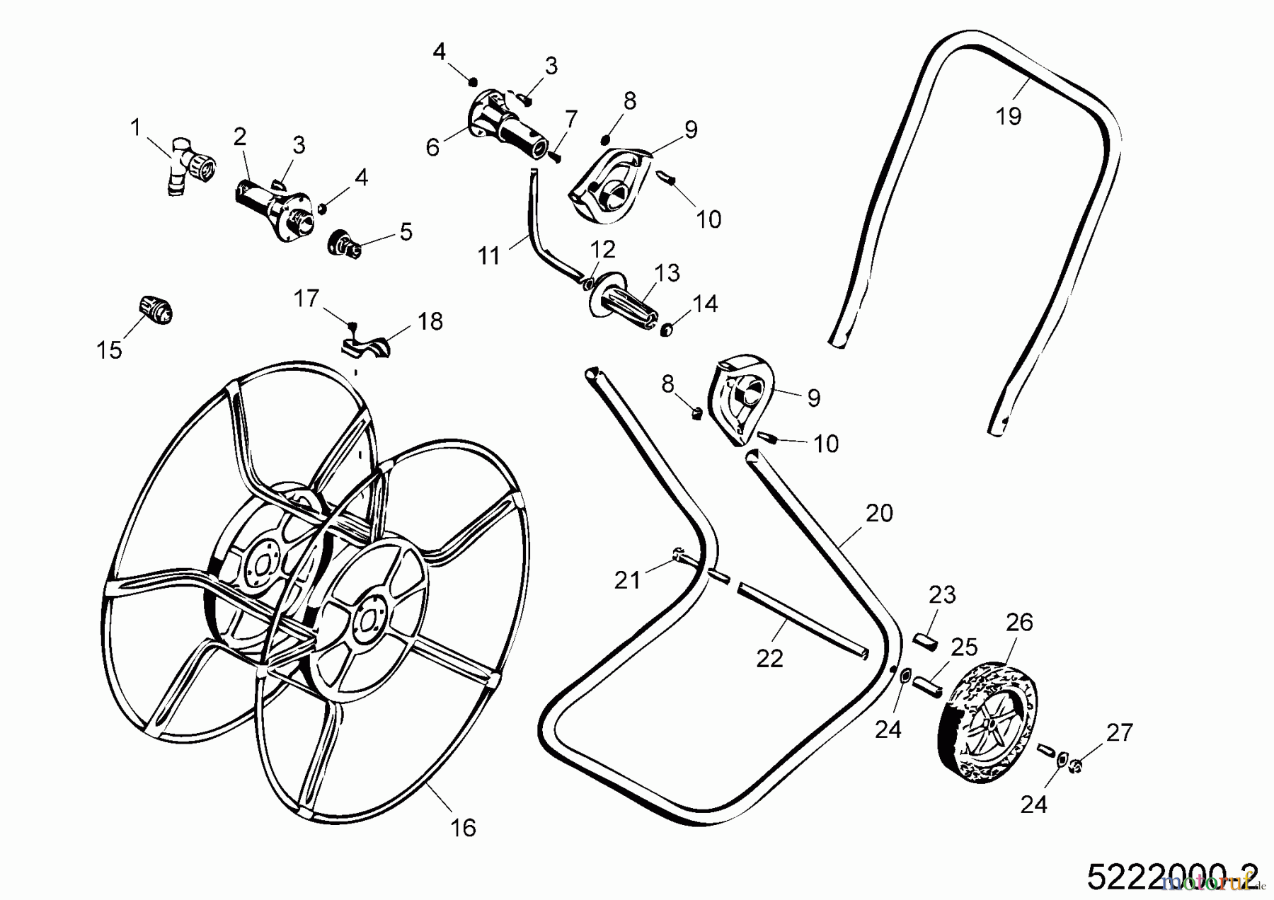 Wolf-Garten Schlauchwagen WS 50 Z 5222000 (1995) Grundgerät