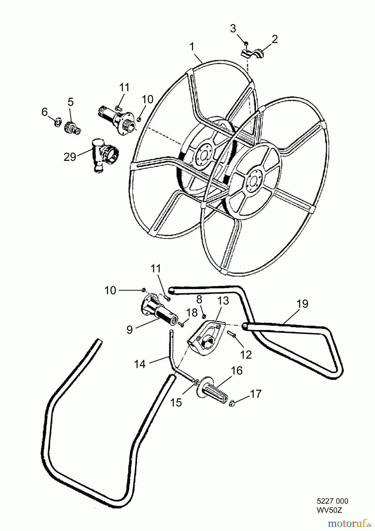  Wolf-Garten Wandschlauchhalter WV 50 Z 5227000  (2008) Grundgerät