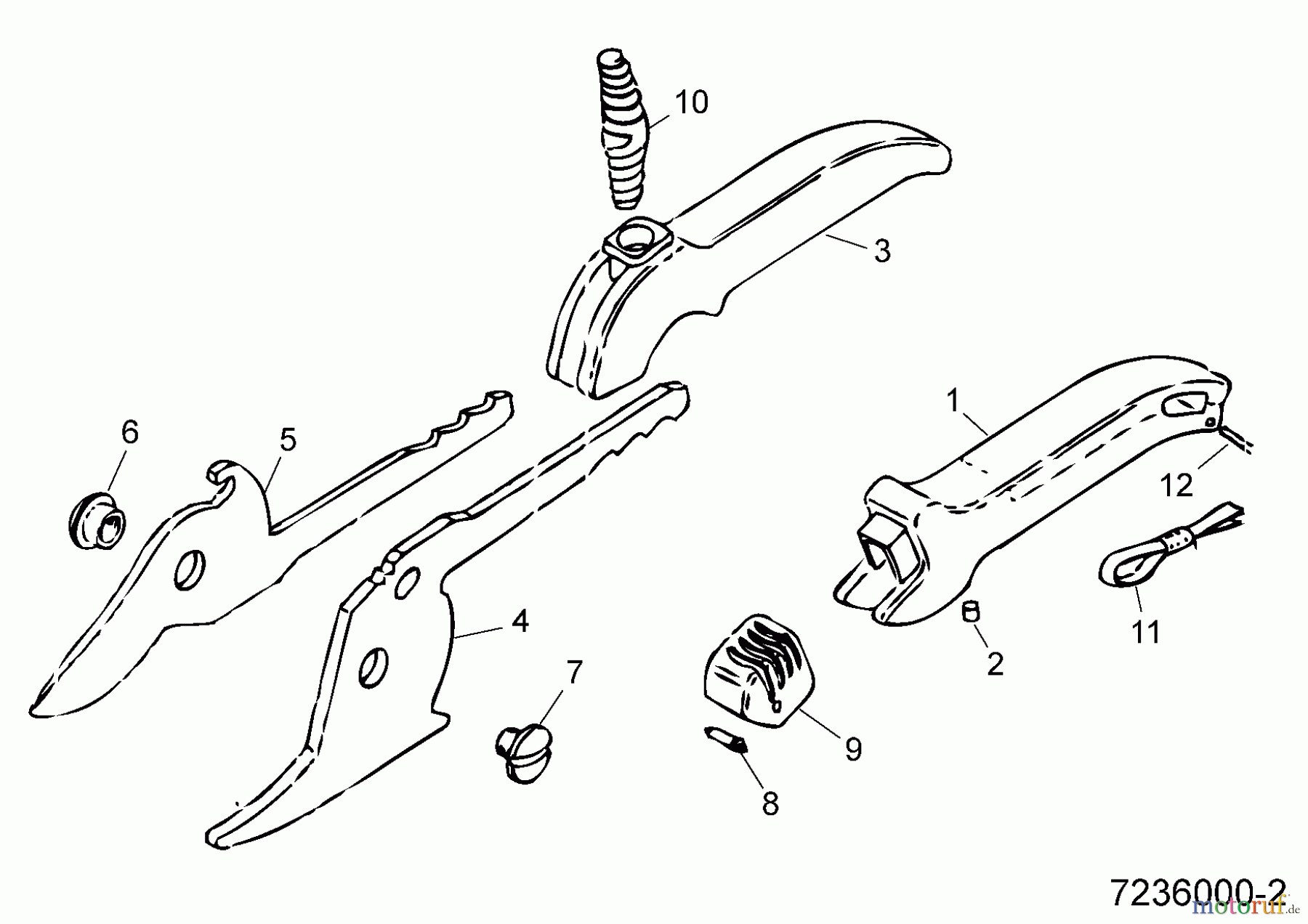  Wolf-Garten Gartenscheren RR 22 7236000  (1995) Grundgerät