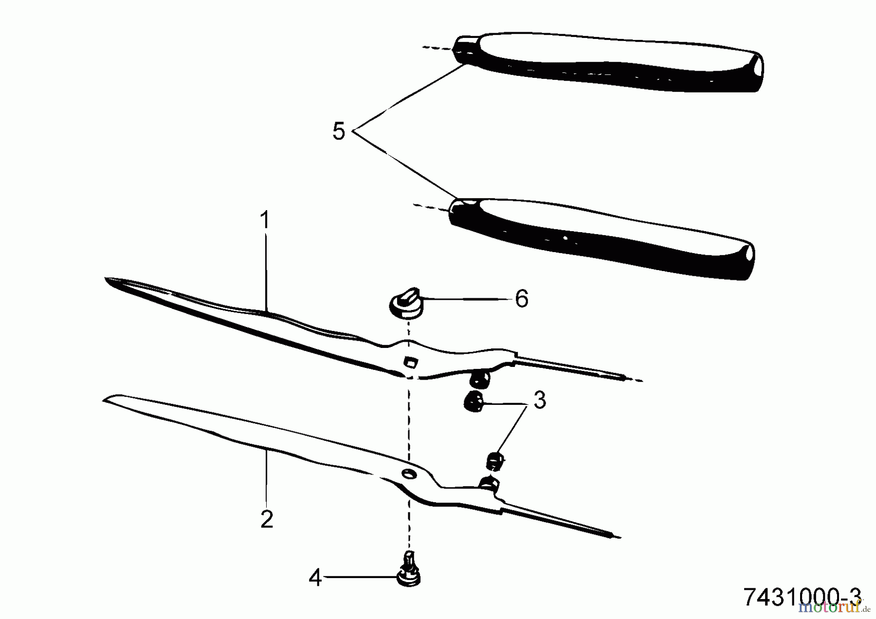  Wolf-Garten Manuelle Heckenscheren RP-W 7430000  (1997) Grundgerät