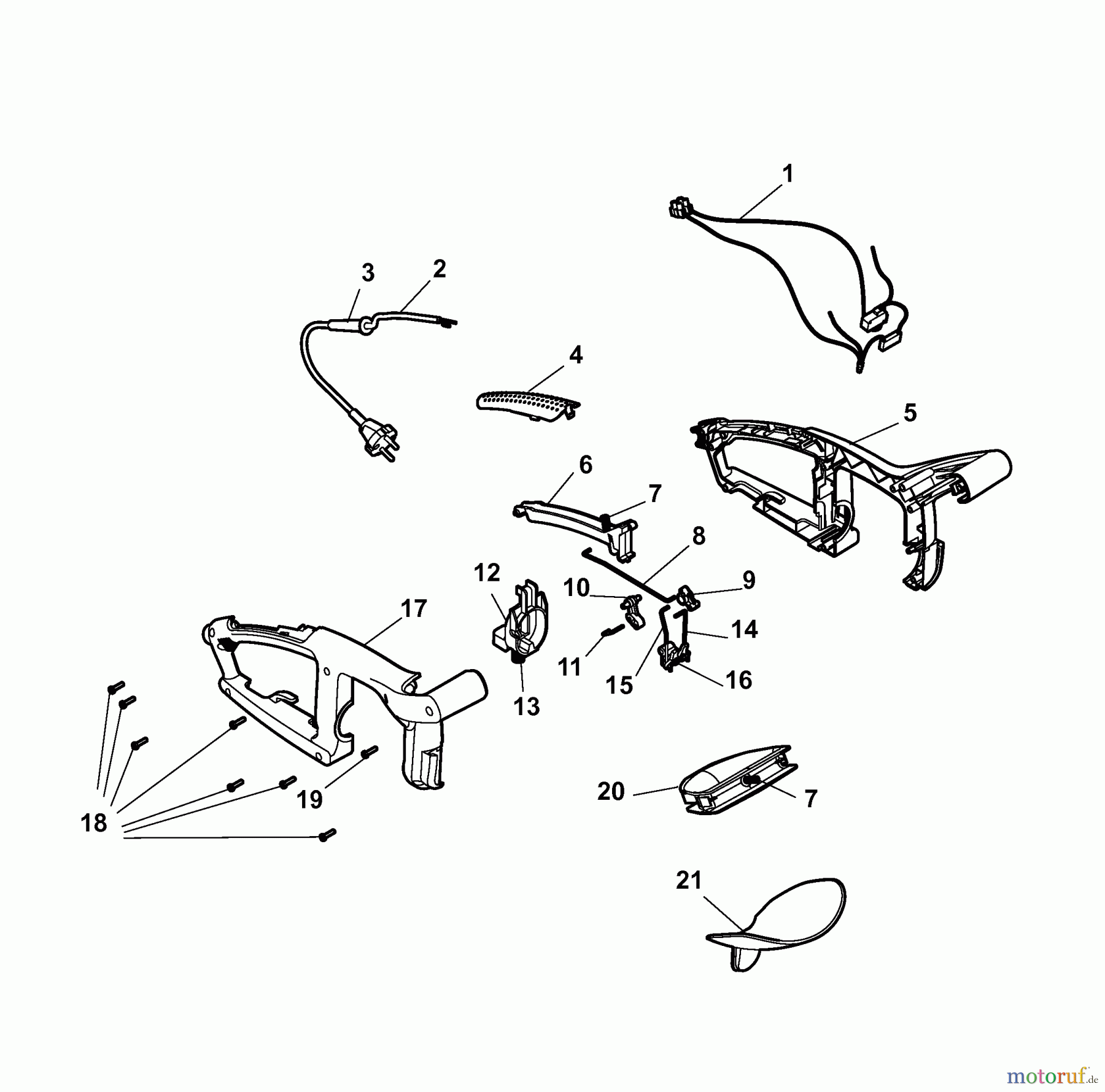 Wolf-Garten Elektroheckenscheren HSE 55 V 7445000 Serie A (2007) Holm