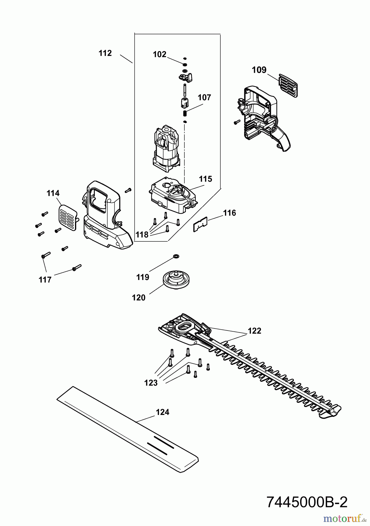  Wolf-Garten Elektroheckenscheren HSE 55 V 7445003  (2013) Elektromotor, Messer