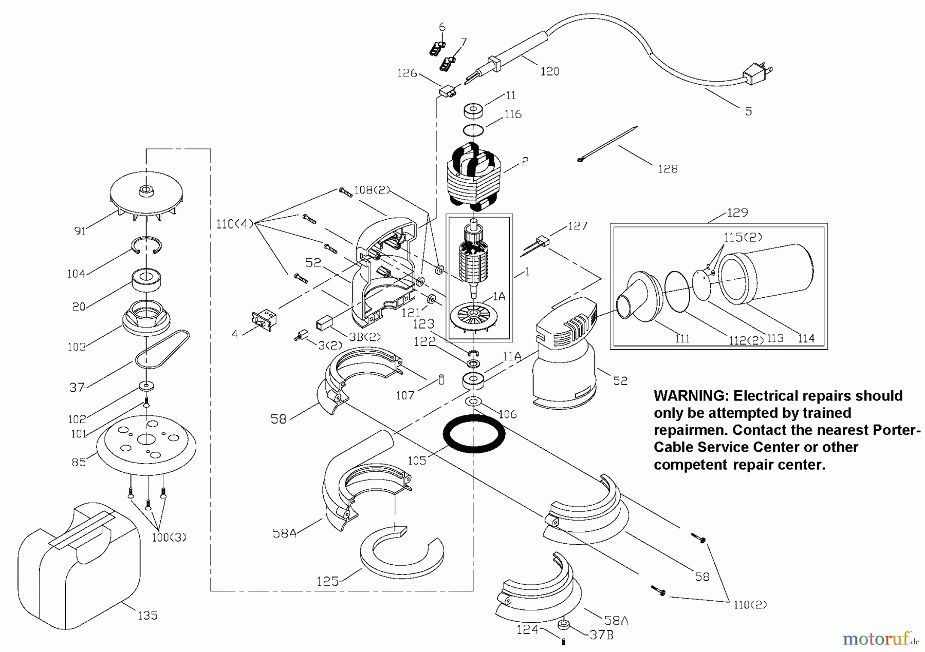  PORTER CABLE Divers PALM GRIP DSTLS ROS 334 Seite 1