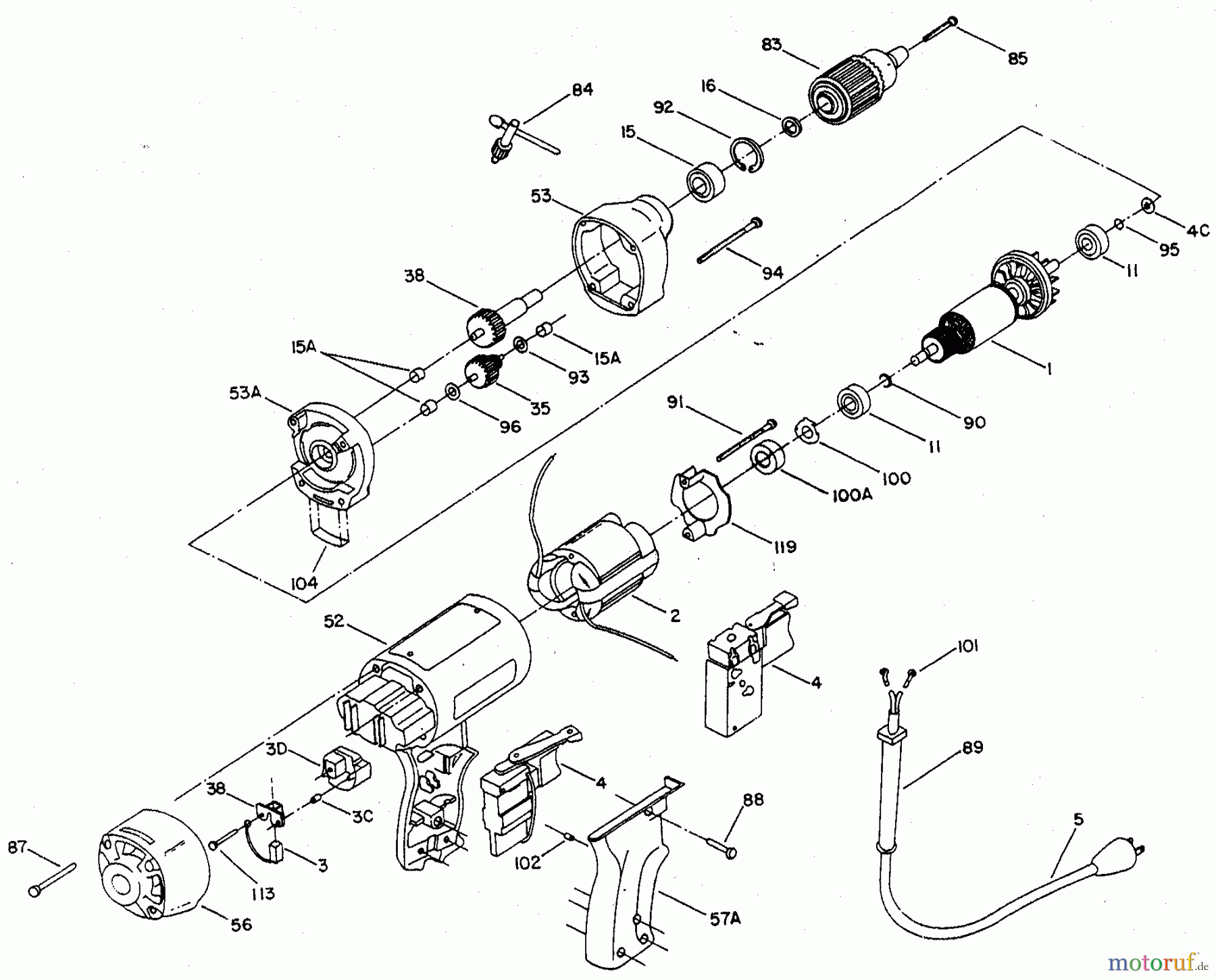  PORTER CABLE Divers DRILL 1/4 T HANDLE 664 Seite 1
