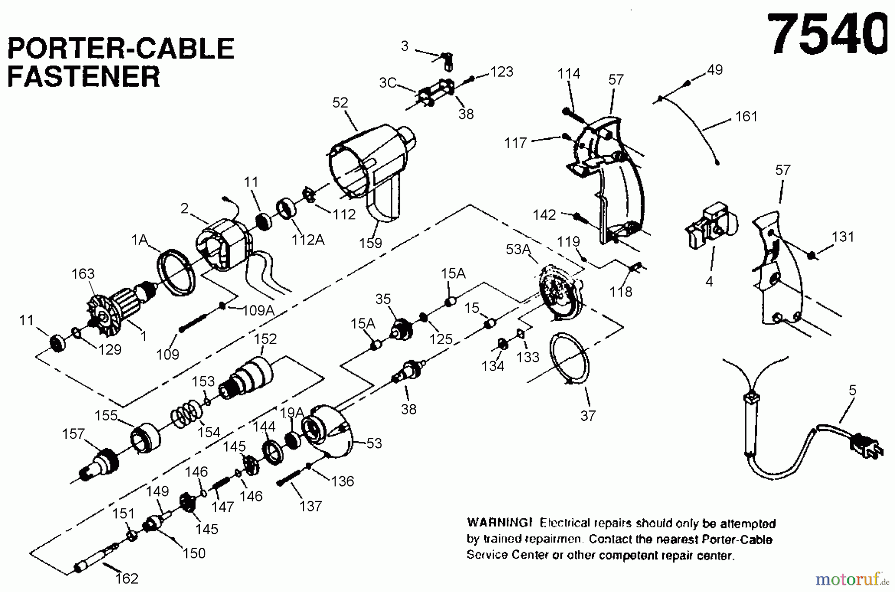  PORTER CABLE Divers 4000 RPM VSR DRIVER PC7540 Seite 1