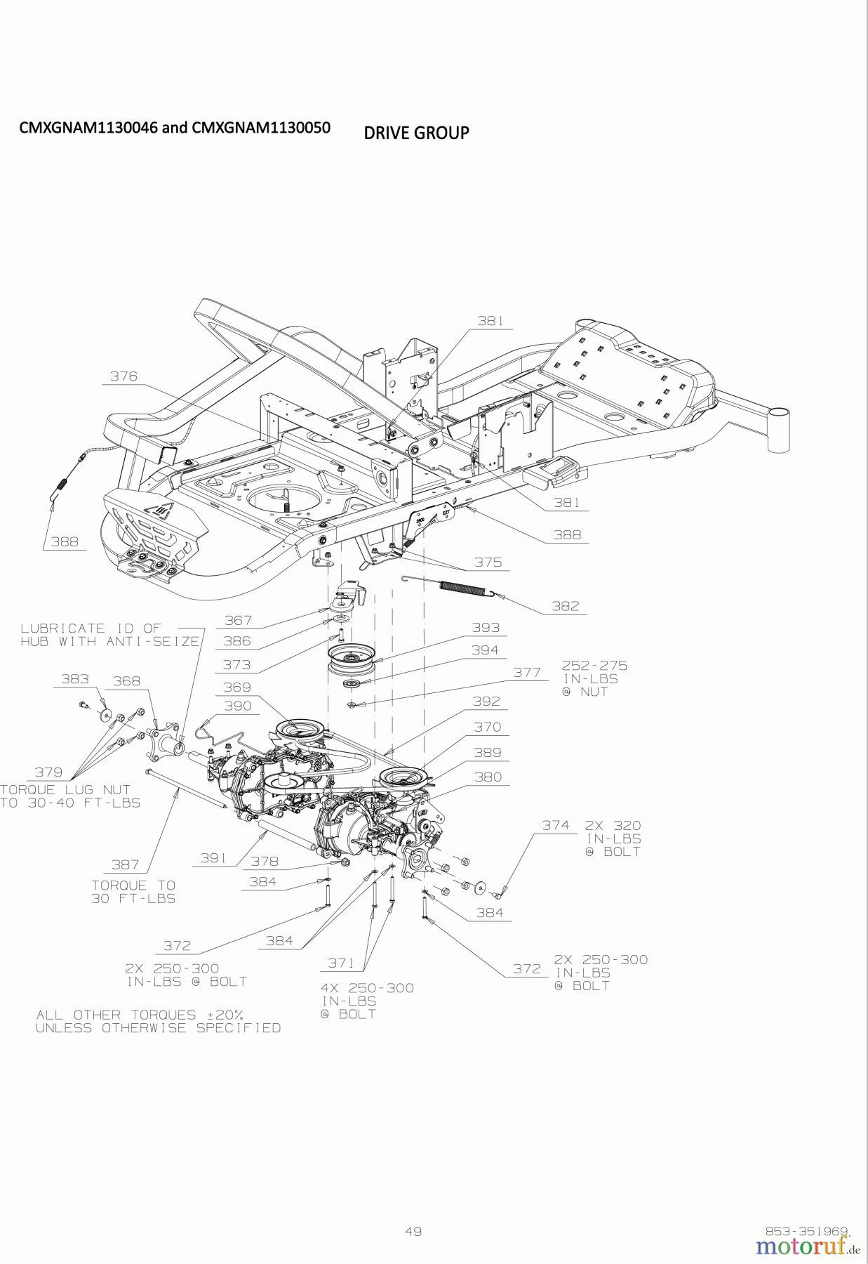  CRAFTSMAN Divers ZERO TURN MOWER CMXGNAM1130050 Seite 23