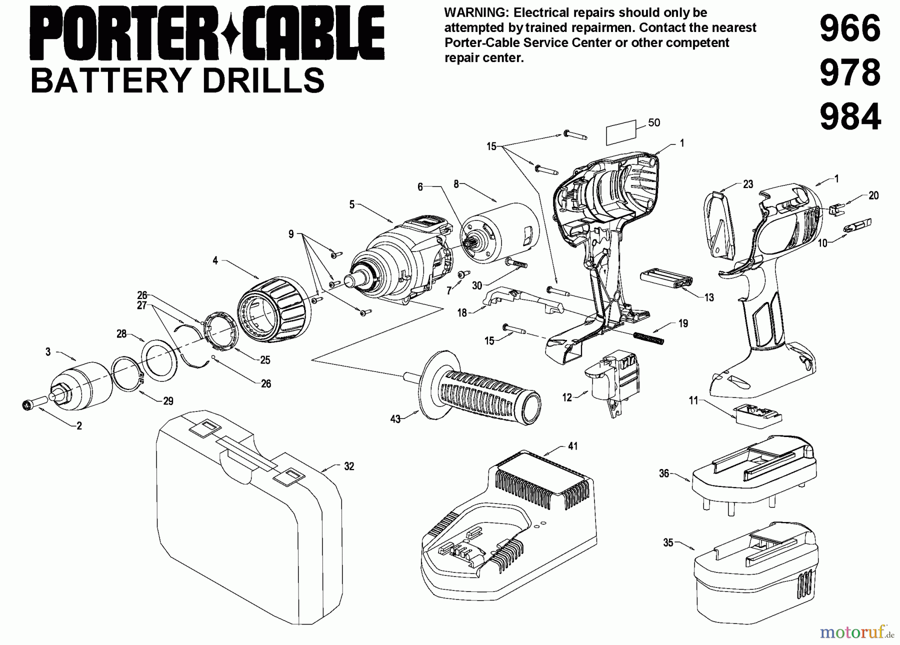  PORTER CABLE Divers 21133 978 Seite 1