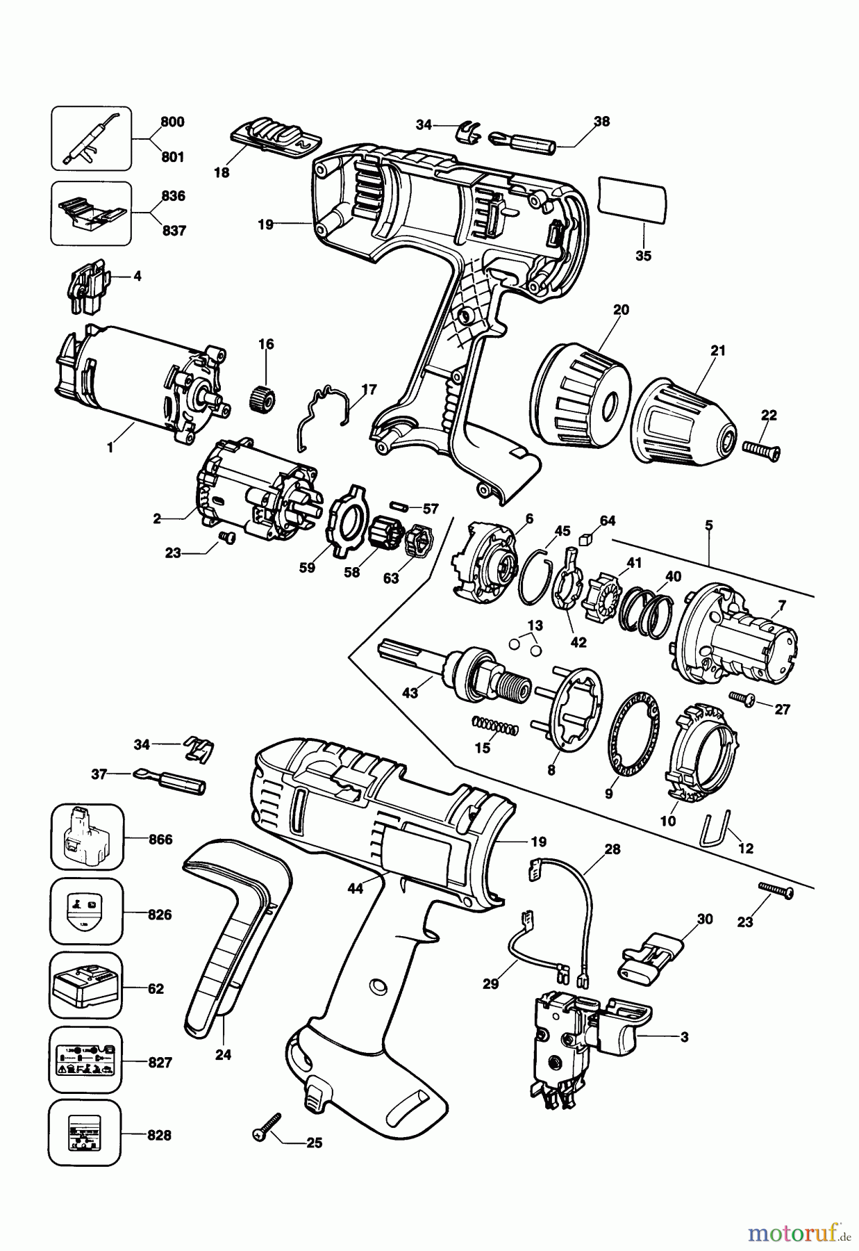  ELU DRILLING/DRIVING DRILLS AKKU-BOHRMASCHINE SBA85K Seite 1