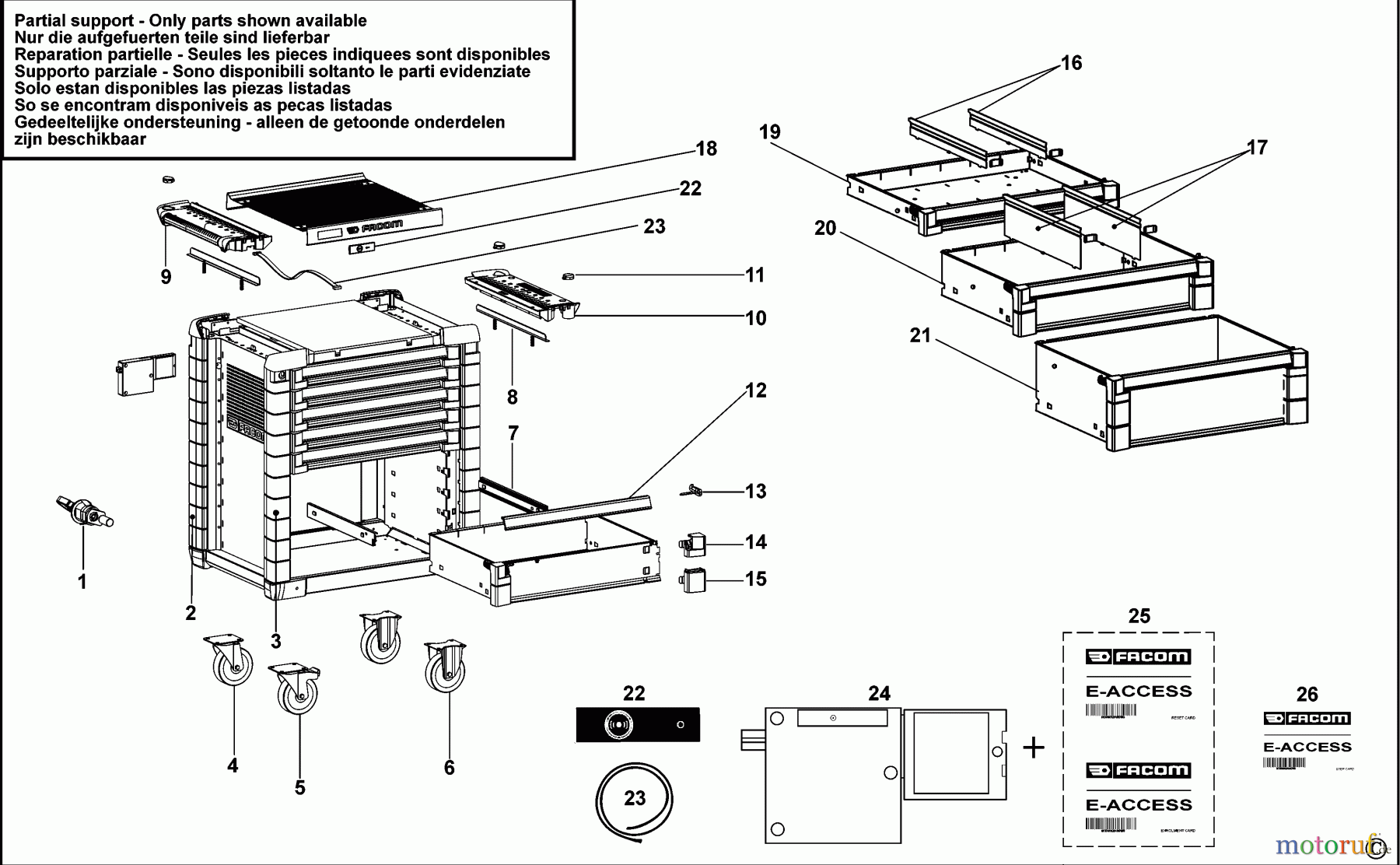  FACOM STORAGE WERKSTATTWAGEN JET.8GM3EACC Seite 1