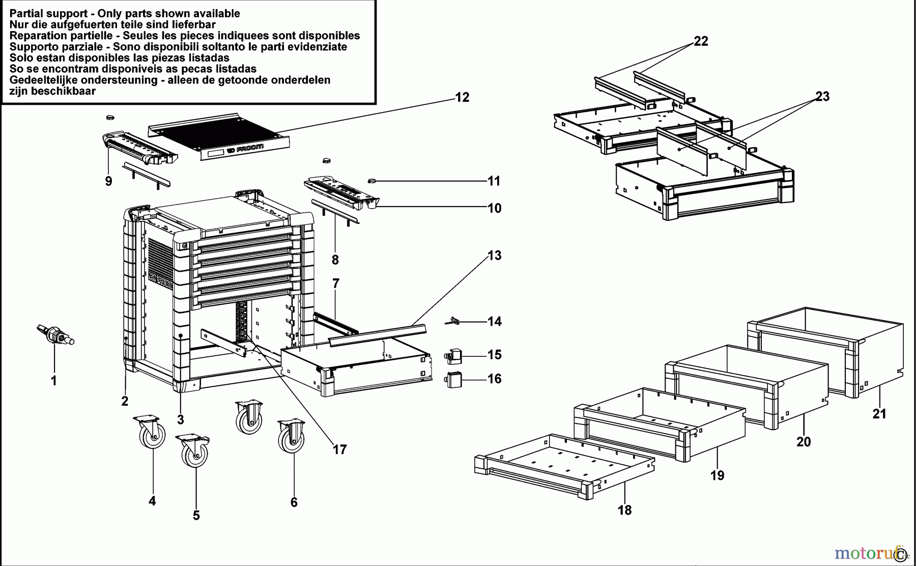  FACOM STORAGE WERKSTATTWAGEN JET.8GM3S Seite 1