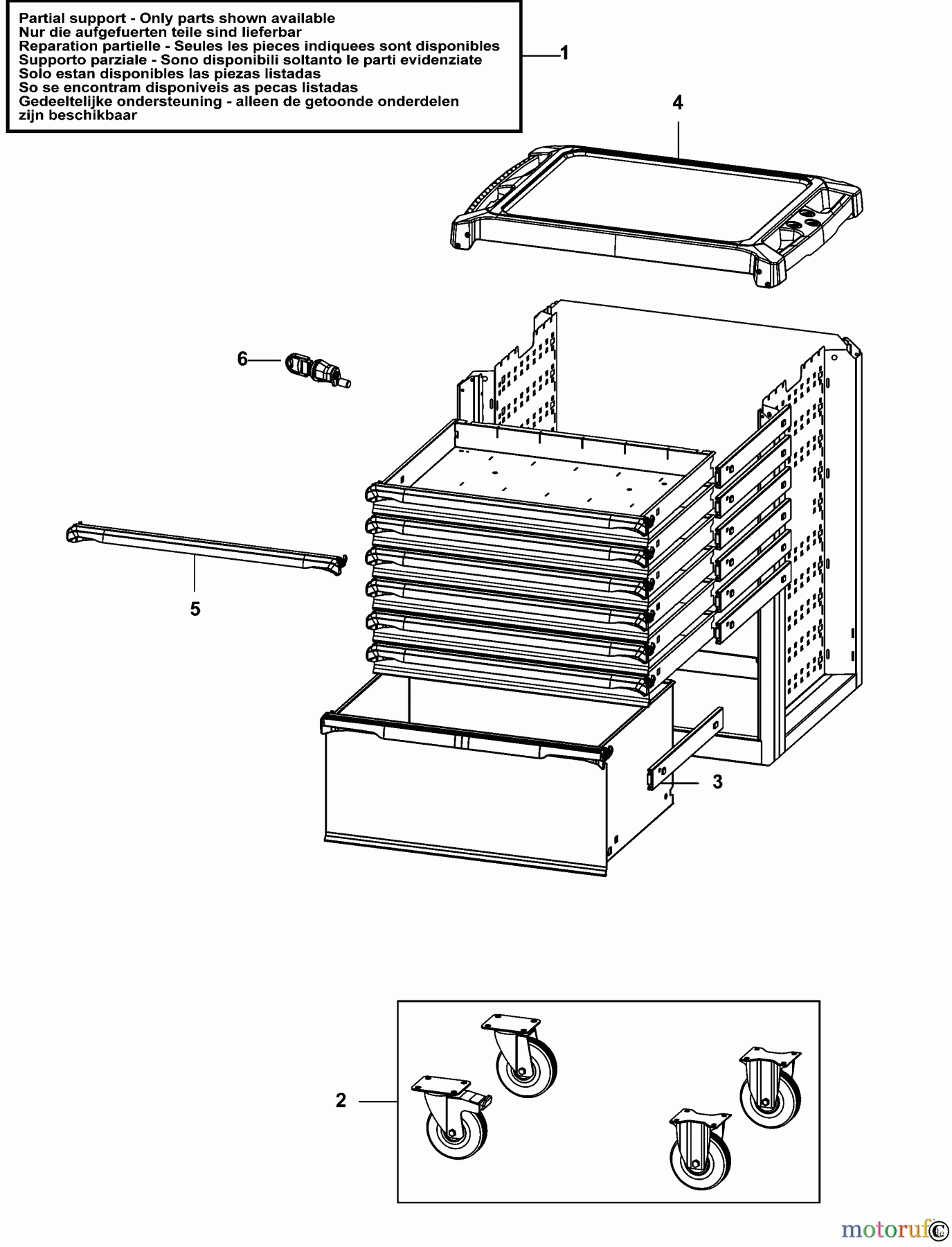  FACOM STORAGE WERKSTATTWAGEN SP.E192-5015 Seite 1