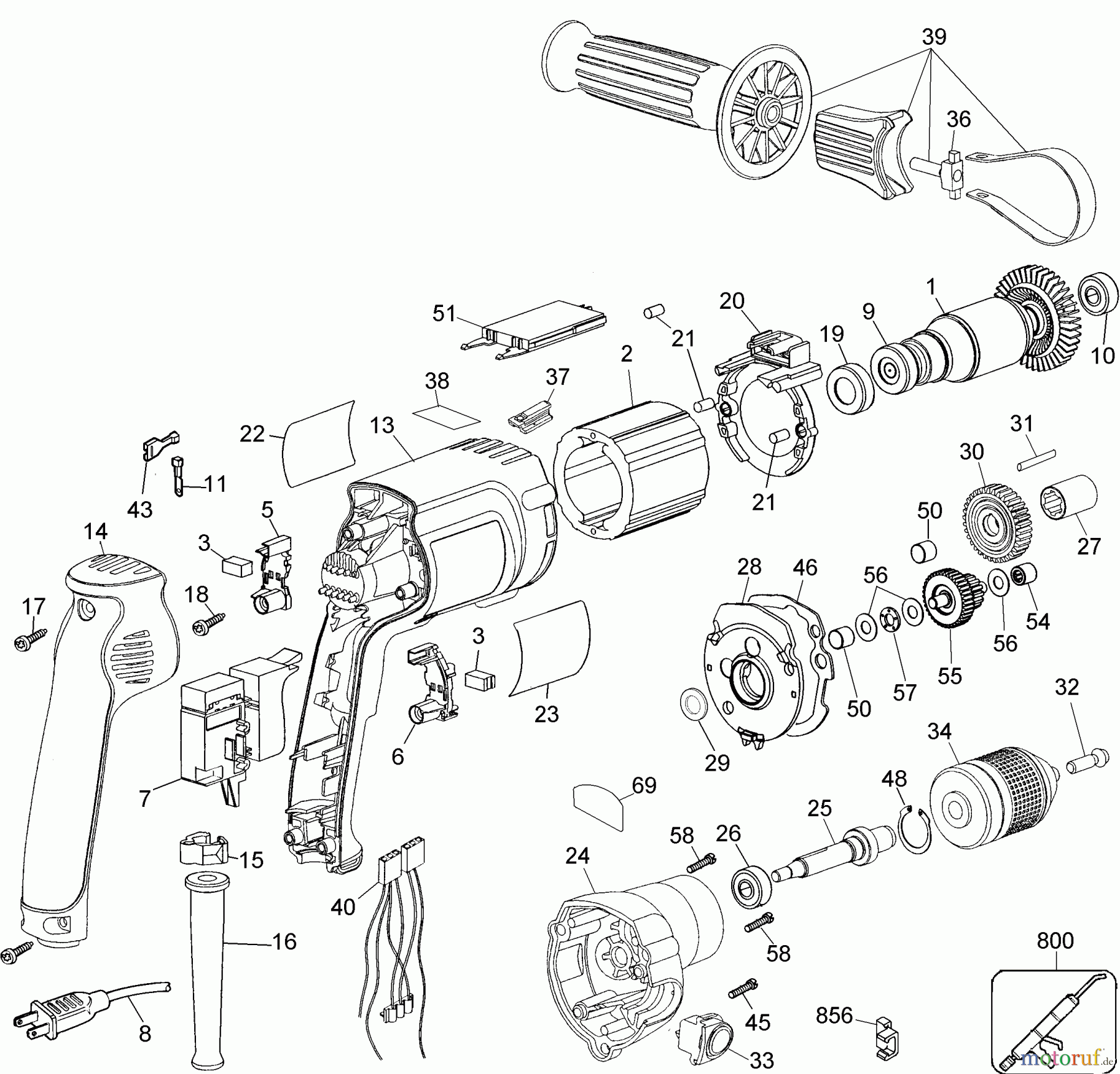  DEWALT Divers 1/2IN DRILL BTC DW238 Seite 1